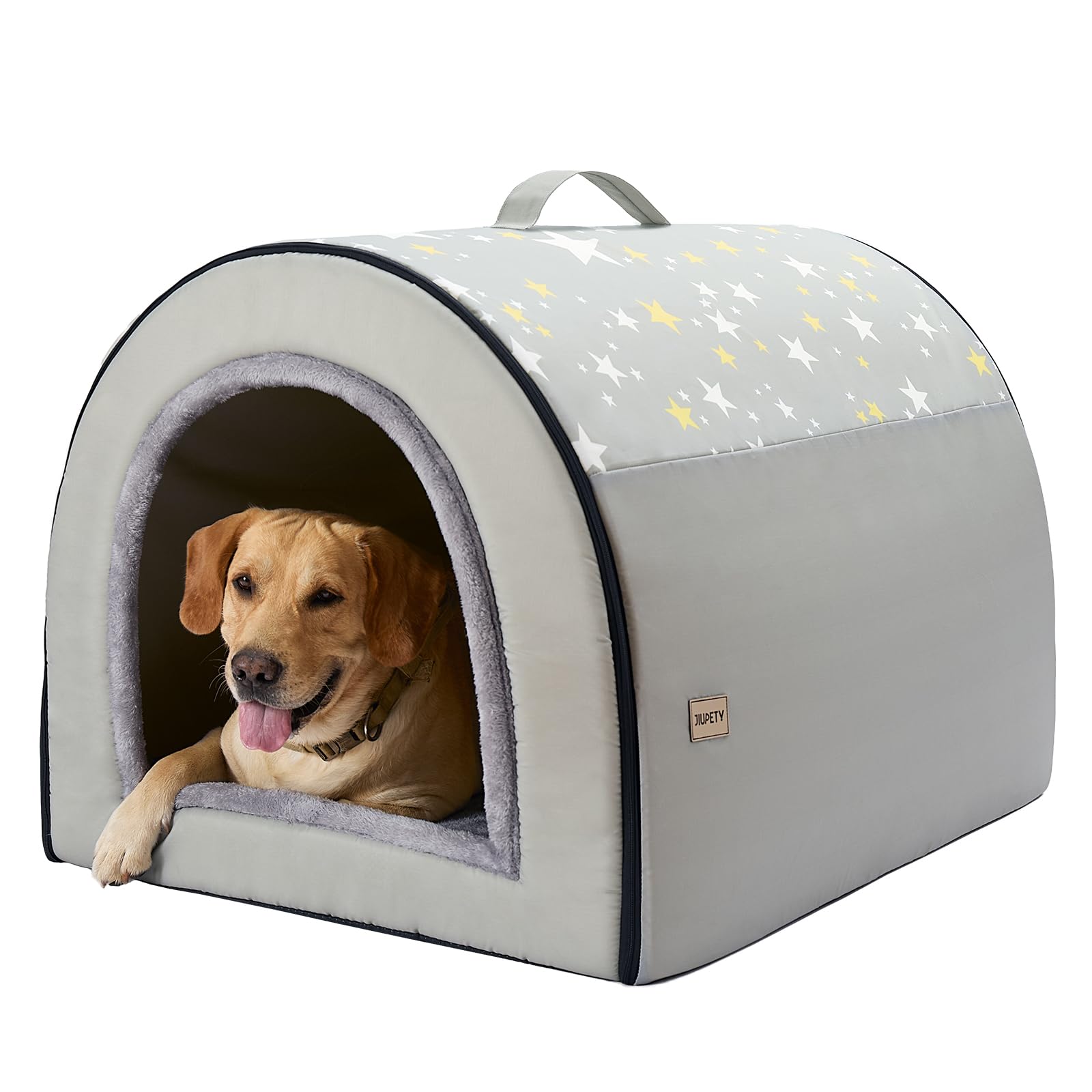 Jiupety 2 In 1 Dog House Indoor, Comfy Cave Bed Covered Dog Bed, Portable House For Large Dogs, 3Xl(39''  32''  28''), Up To 90 