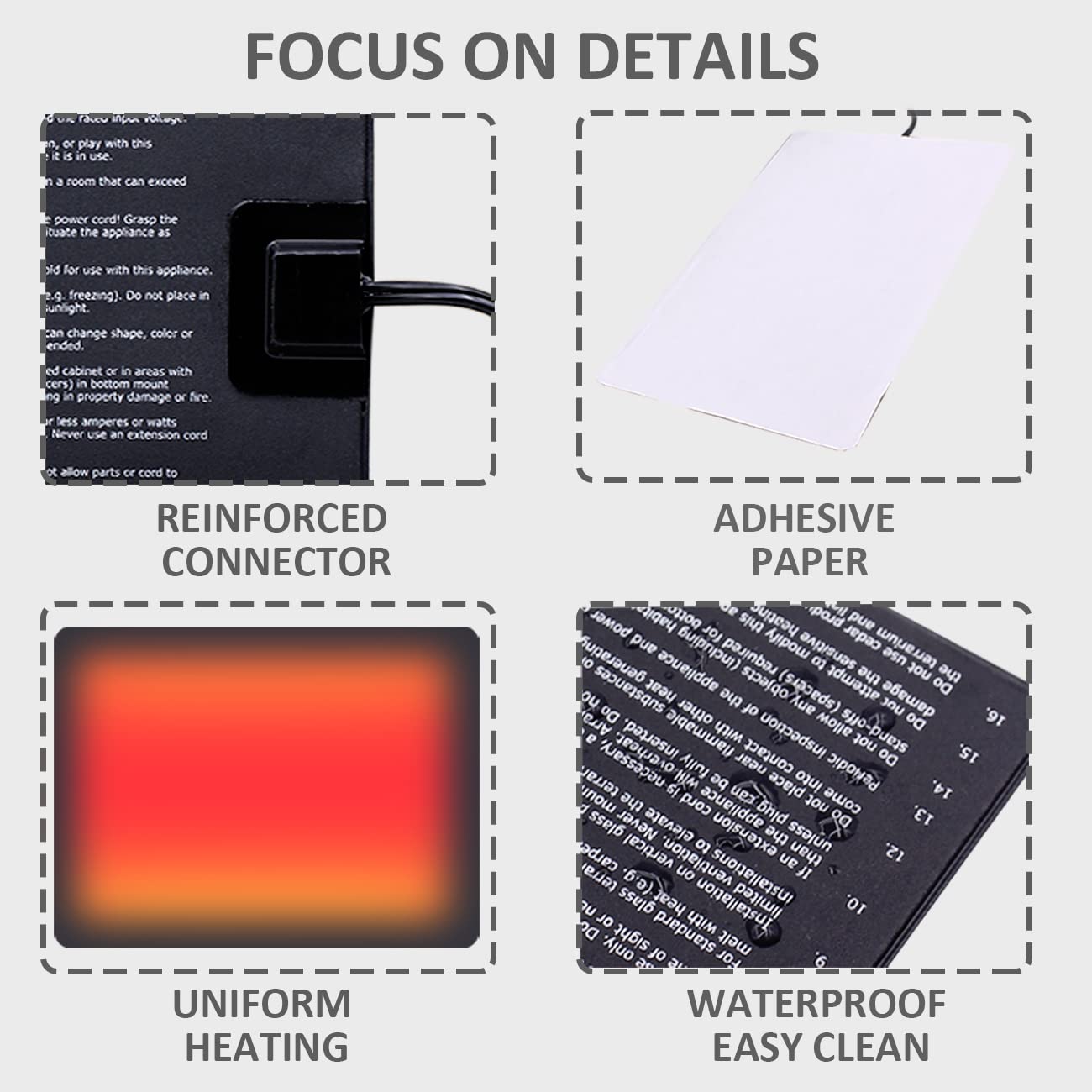 Aiicioo Reptile Heating Pad - Hermit Crab Heater Heat Mat For Reptiles Snake Lizard Terrarium 16 Watt