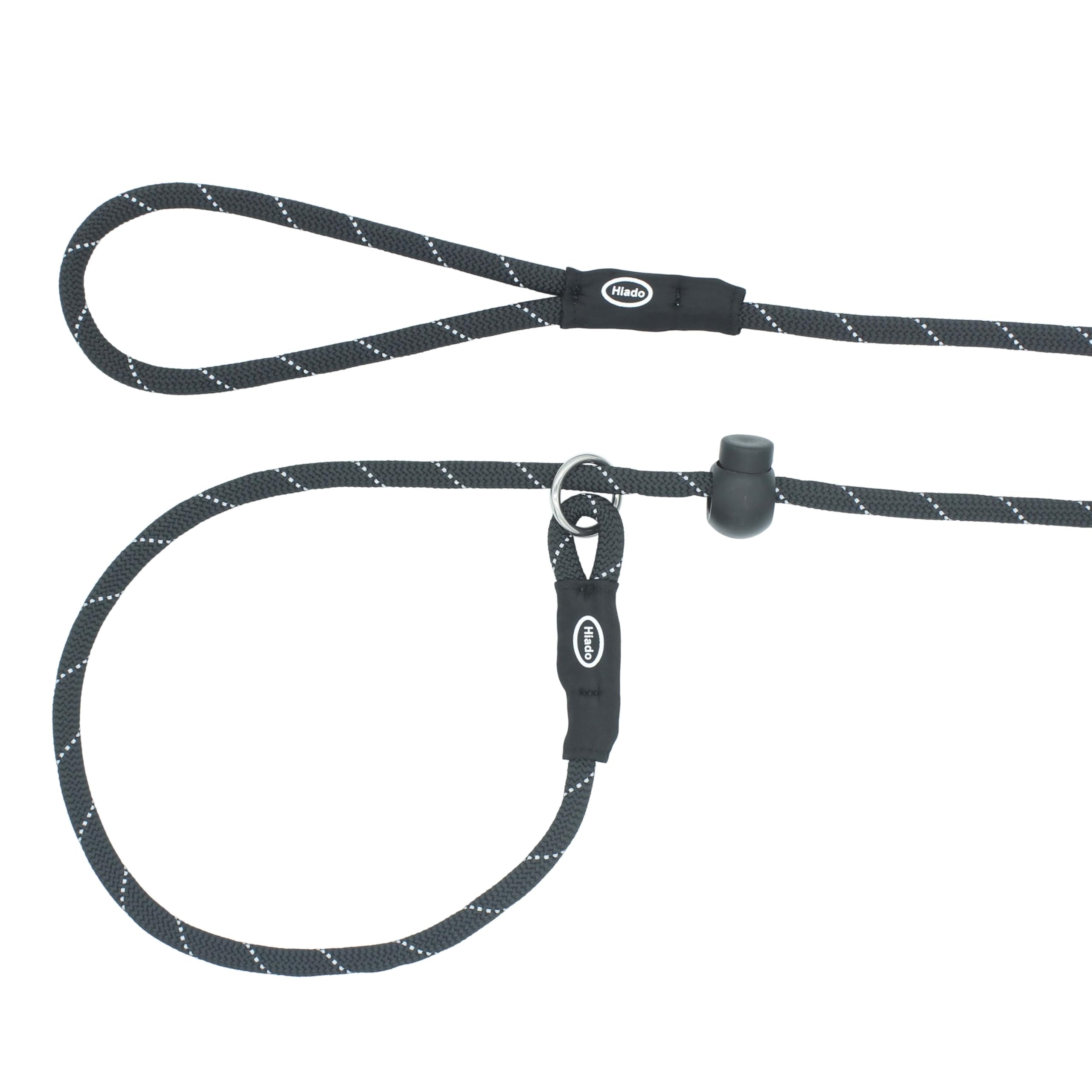 Hiado Slip Lead Dog Leash Reflective With Stopper Loop Rope Training No Pull For Small Medium Large Dogs 4Ft Black