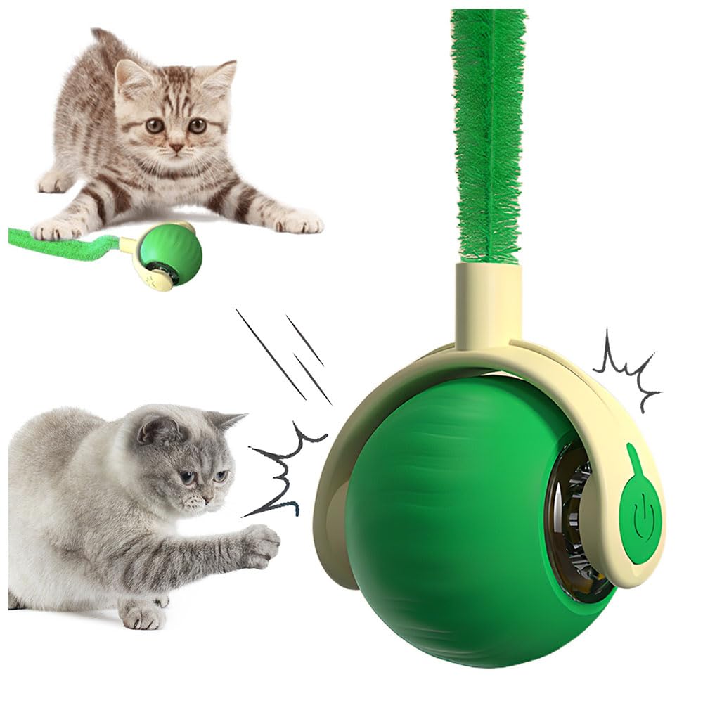 Interactive Cat Toy Balls, 2025 Upgraded Smart Self Rolling Cat Toys, Automatic Moving Cat Toy, Interactive Kitten Rolling Ball,