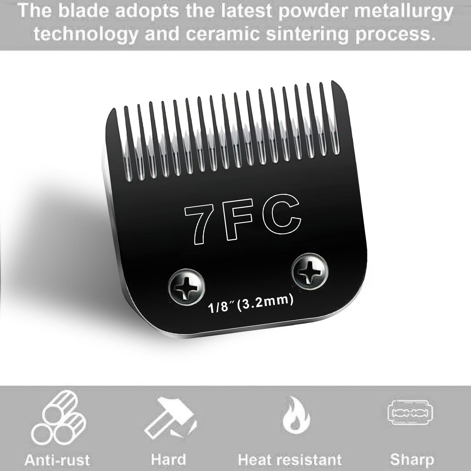 7F Blades Dog Grooming Blades Compatible with Andis/Oster A5/Wahl KM-10 Series Dog Clippers,Detachable Clipper Replacement Blade