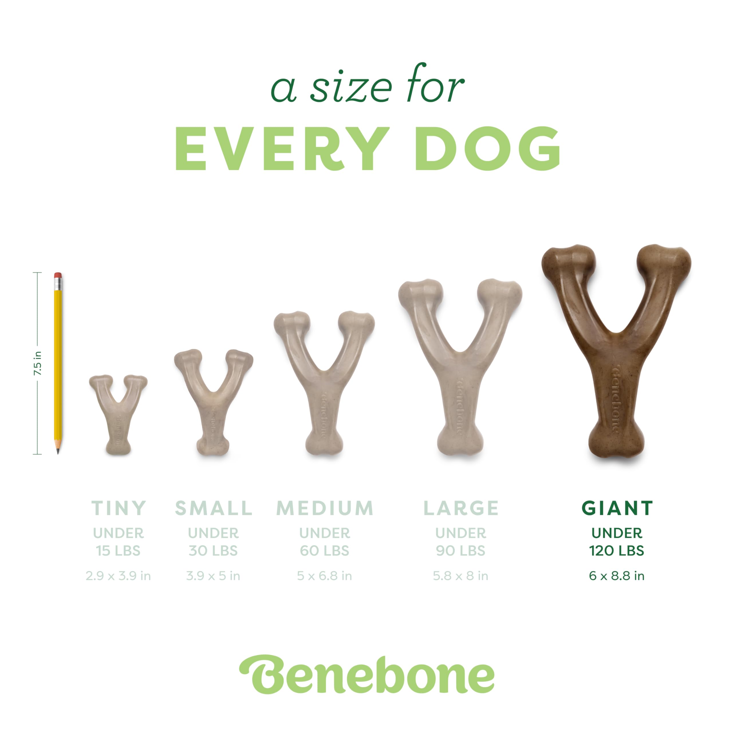 Benebone Wishbone Durable Dog Chew Toy For Aggressive Chewers, Real Chicken, Made In Usa, Giant