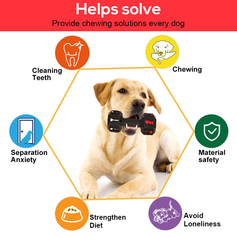 Hswaye Dog Chew Toys for Aggressive Chewers,Food Grade Non-Toxic Dental Pet Toy,Tough Durable Indestructible Dog Toys for Medium