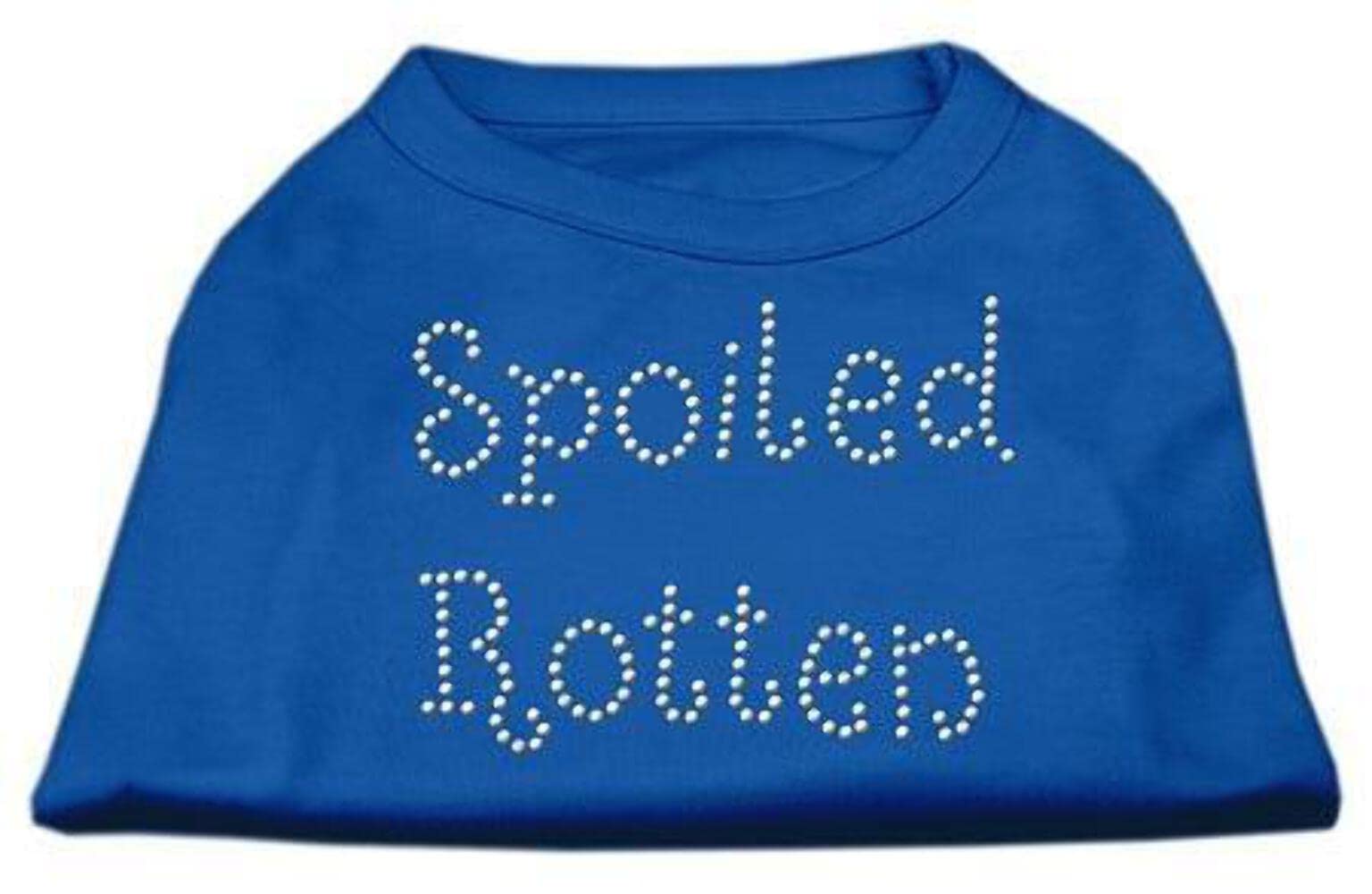 Mirage Pet Products Spoiled Rotten Rhinestone Pet Shirt, Small, Blue
