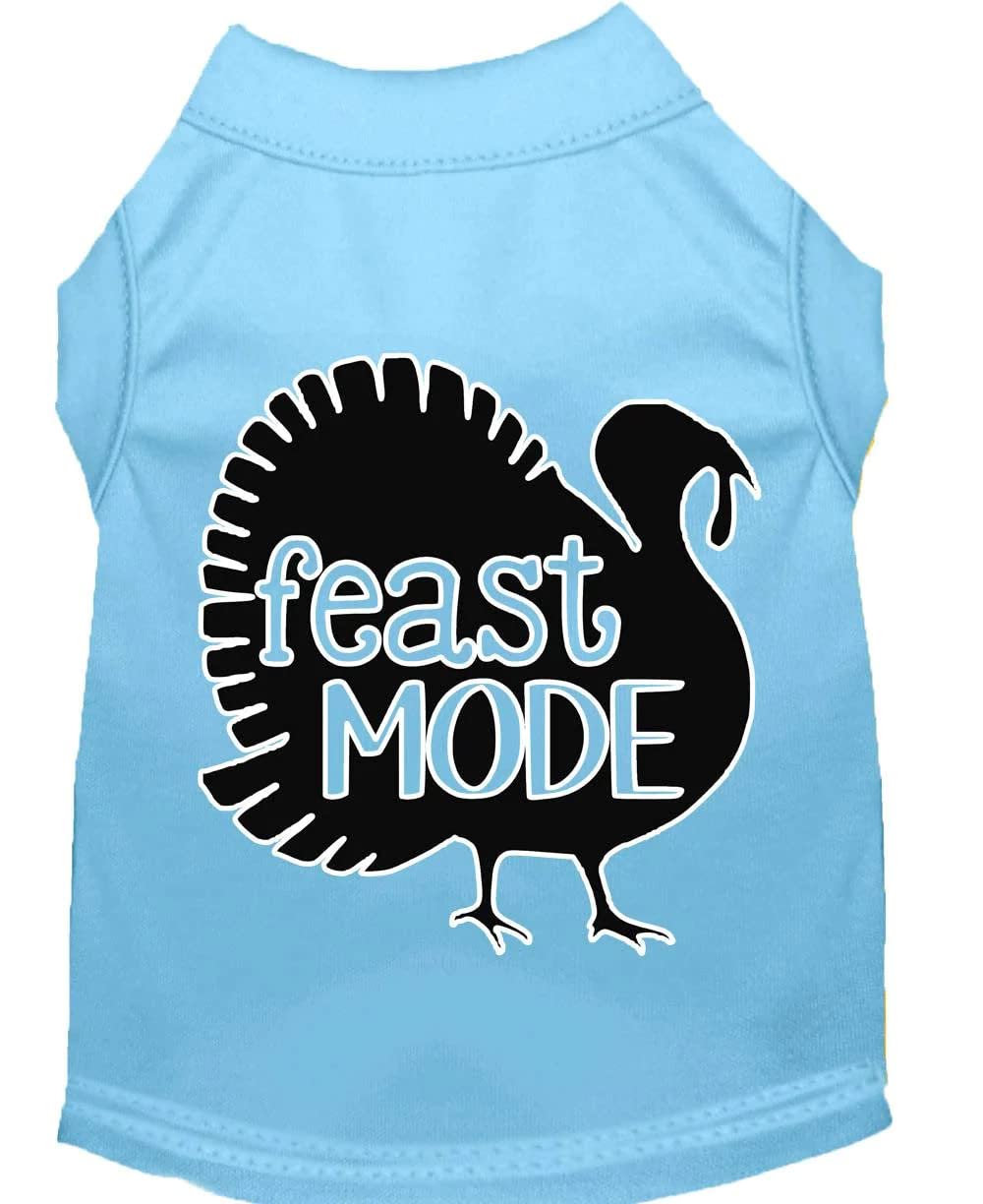 Pet Dog & Cat Shirt Screen Printed, "Feast Mode" Black 2XL (20-25 lbs.)