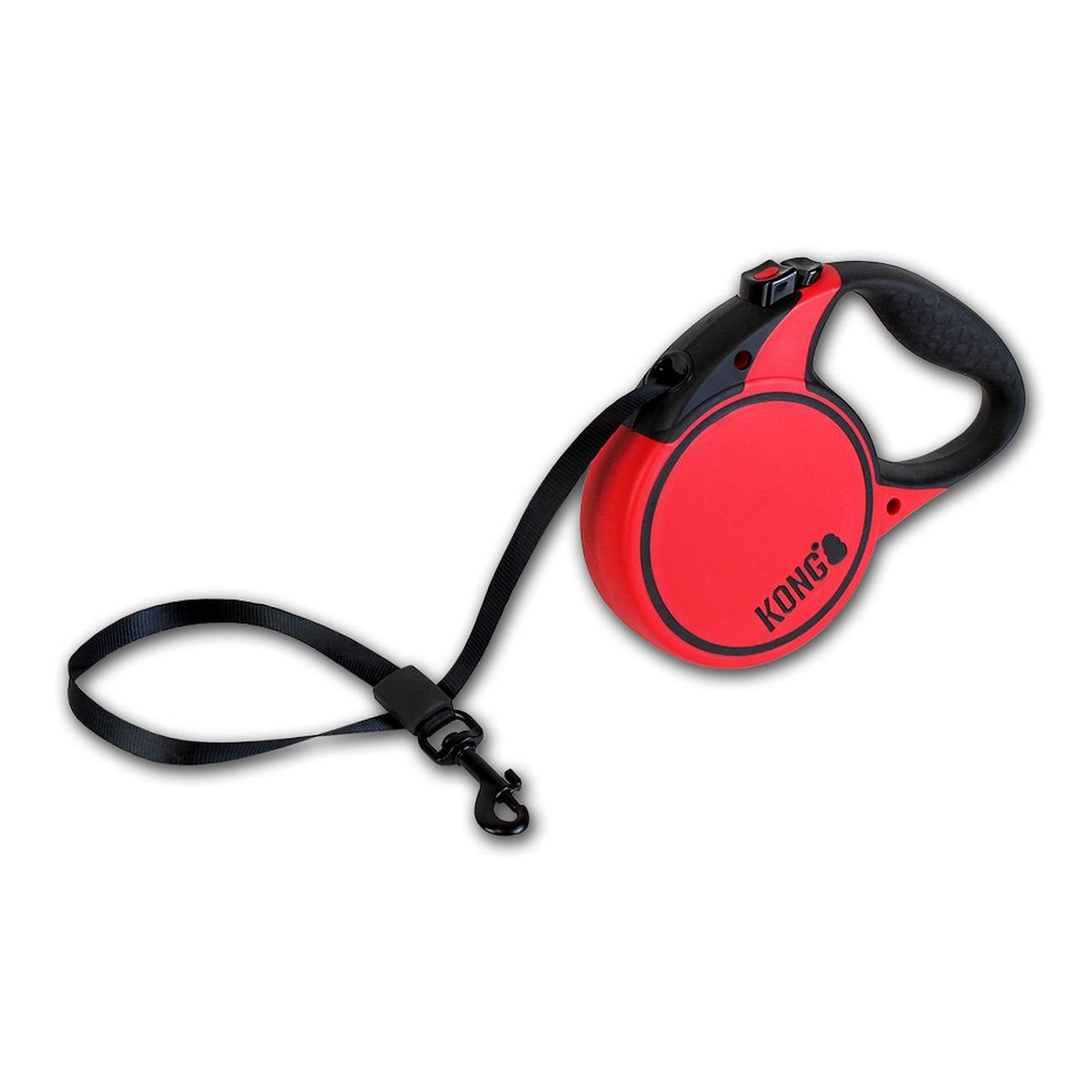 Alcott Kong Terrain Retractable Dog Leash, Small, Red, 16' Long