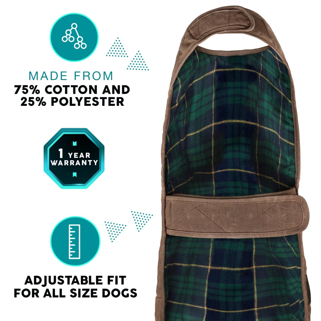 Embark Pets Wax Dog Jacket - Dog Coat To Keep Cozy On Cold Winter Days, Made From Cotton & Polyester, Water Resistant Dog Jackets For Large Dogs, Our Dog Winter Coat Comes In 4 Sizes (Small, Brown)