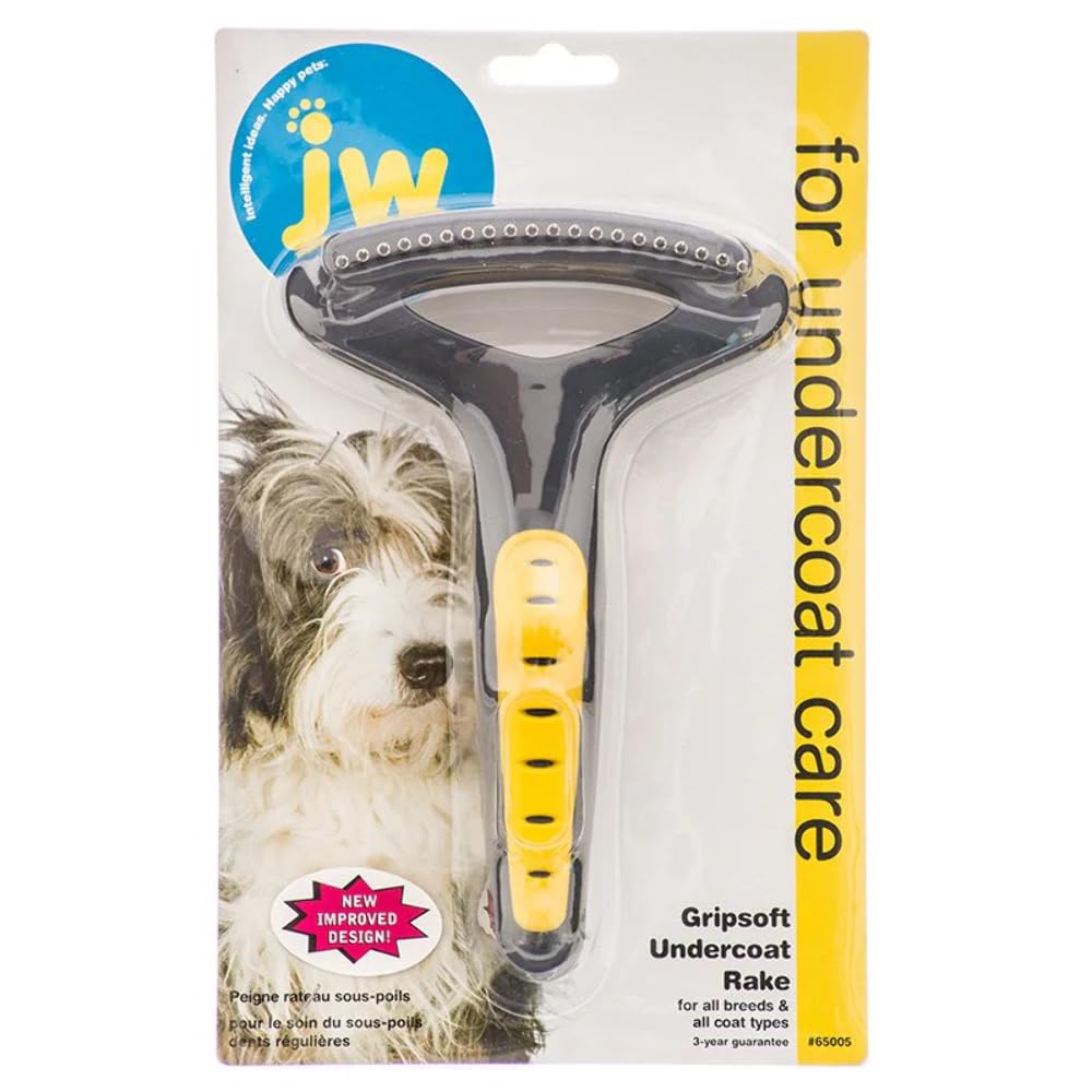 Jw Pet Company Gripsoft Undercoat Rake Regular Teeth Dog Brush