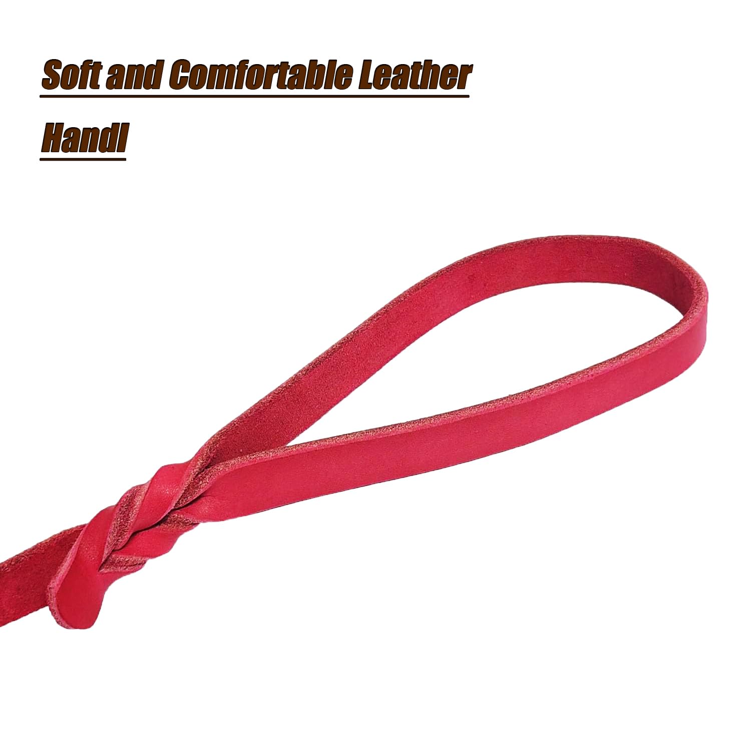 Lwbmg Leather Dog Leash 4Ft, Heavy Duty Dog Lead, Strong Genuine Leather Braided Pet Leash, Soft And Comfortable Pet Leashes For
