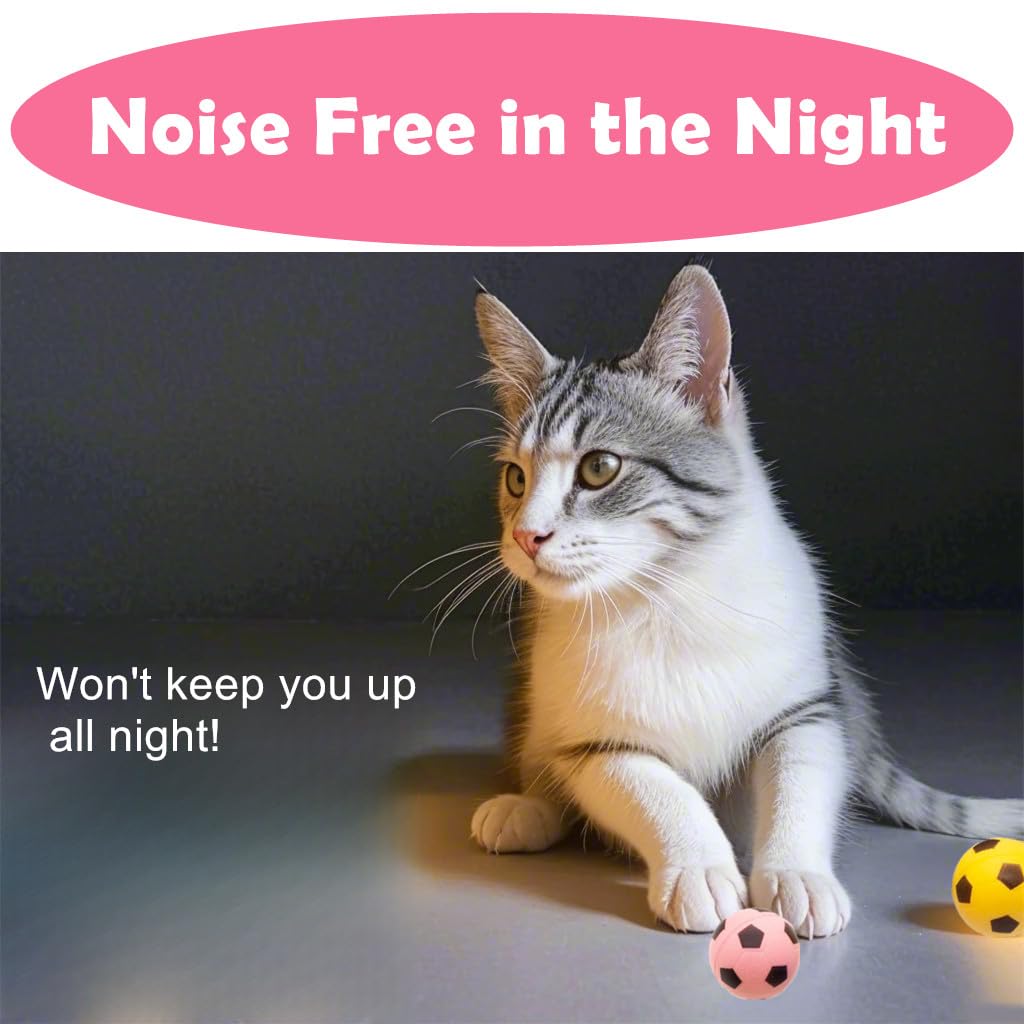 Petfavorites Foam Soccer Balls Cat Toys - Pack Of 12