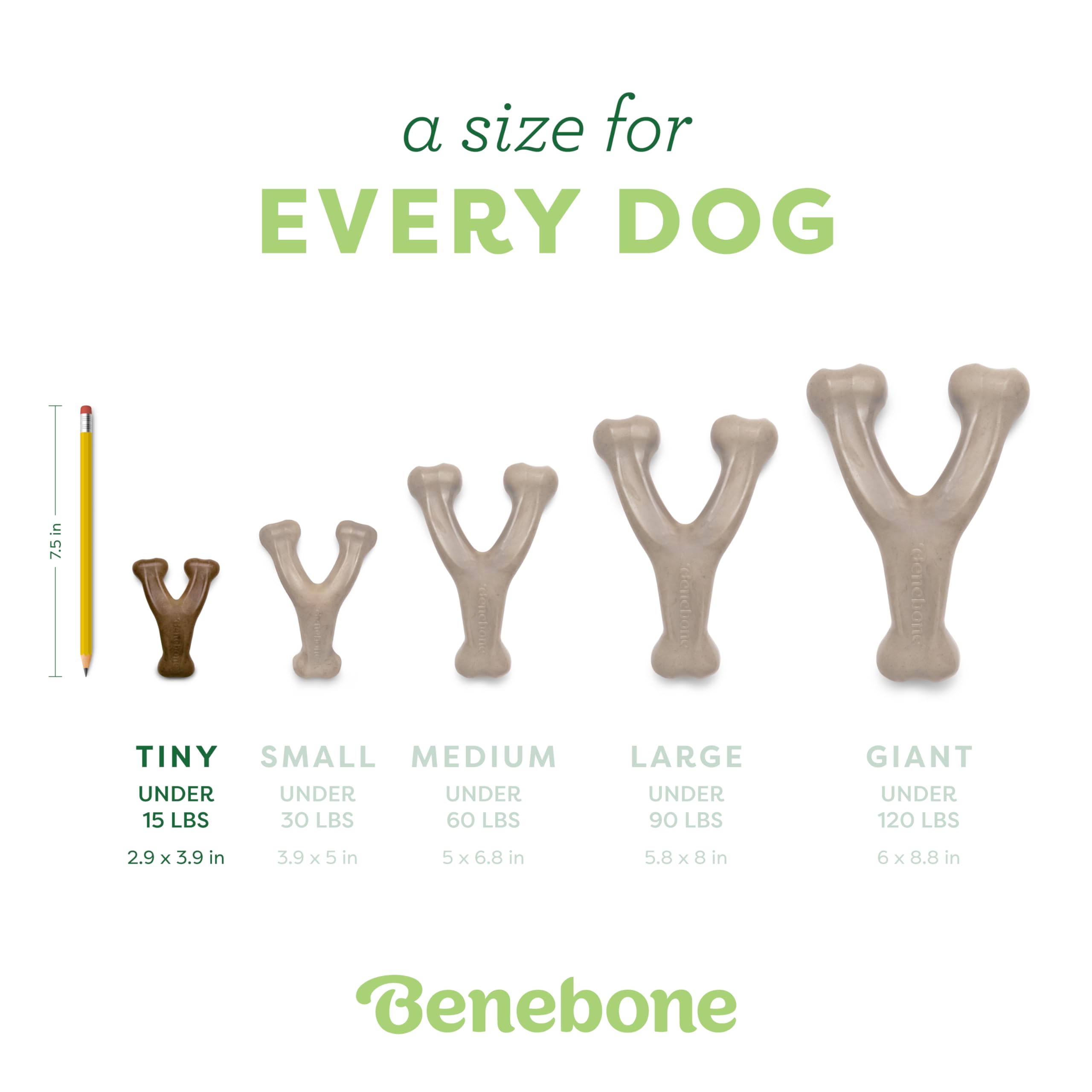 Benebone Wishbone Durable Dog Chew Toy For Aggressive Chewers, Real Bacon, Made In Usa, Tiny