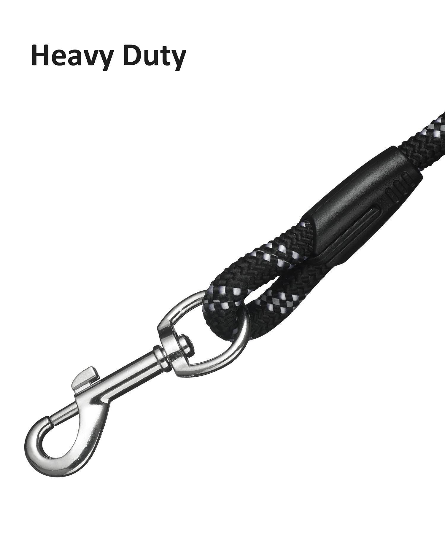 Long Dog Leash For Dog Training 20Ft, Heavy Duty Dog Lead For Large Medium Small Dogs Outside Walking, Playing, Camping, Or Yard, Black