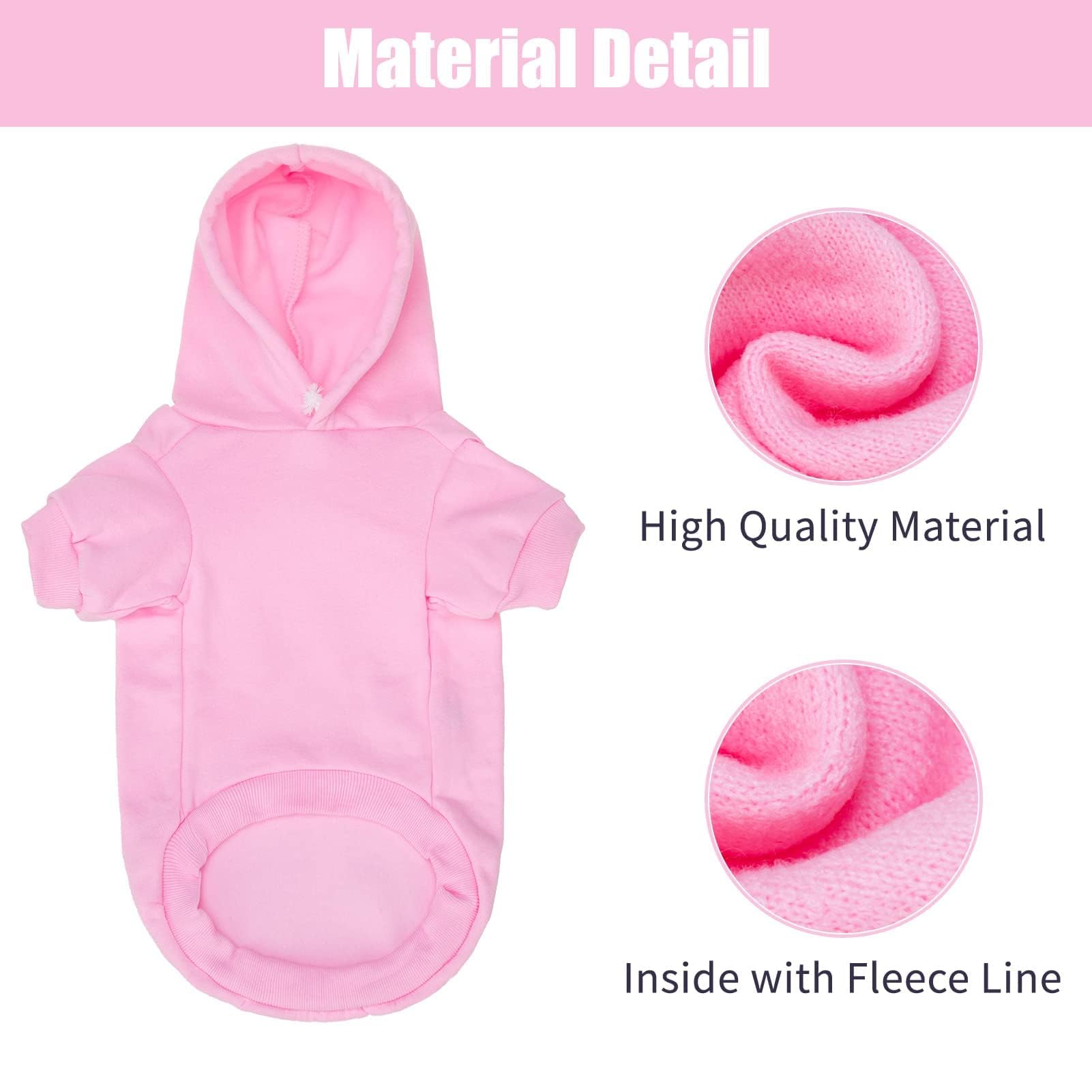 Bingpet Security Dog Hoodies Puppy Sweater Cold Weather Dog Coats Soft Brushed Fleece Pet Clothes Hooded Sweatshirt For Dog Cat