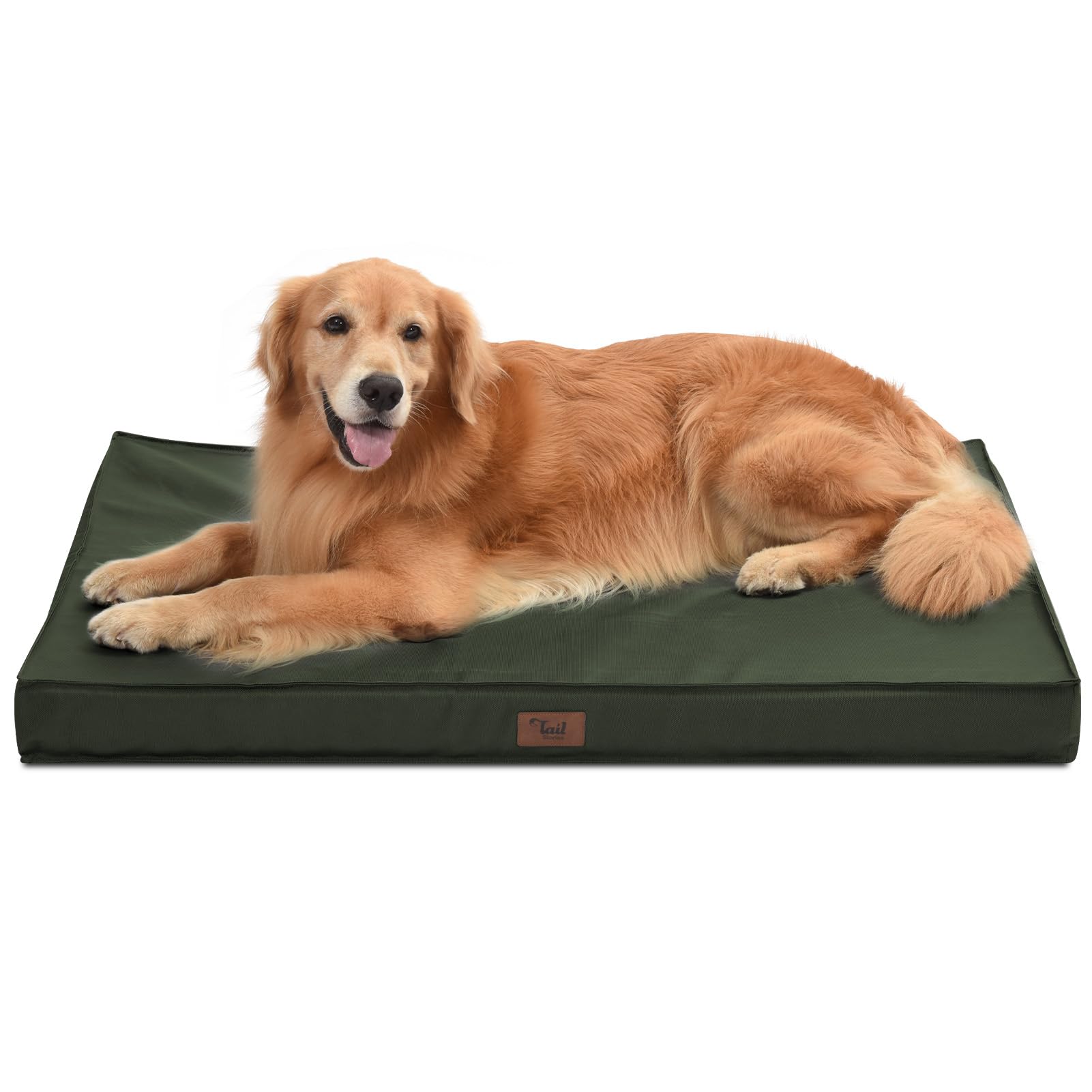 Tail Stories Outdoor Extra Large Dog Bed, Waterproof Dog Bed For Large Dogs, Orthopedic Egg Foam Pet Bed With Washable And Remov