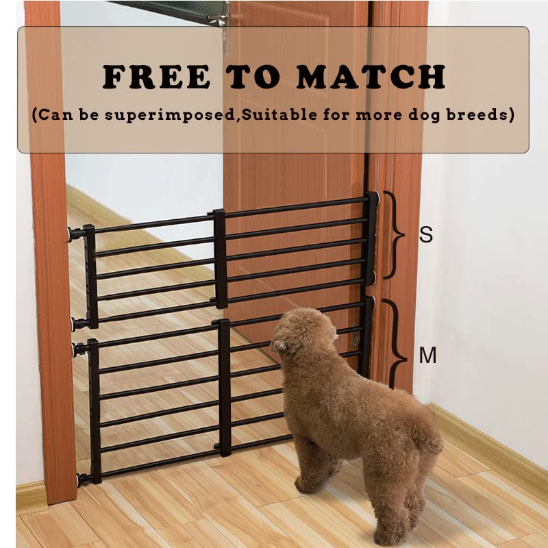 Short Dog Gate Expandable Dog Gate 22-39.37 to Step Over,Pressure Mount Small Pet Gate,Low Pet Gate-Adjustable,Puppy Gate Indoor