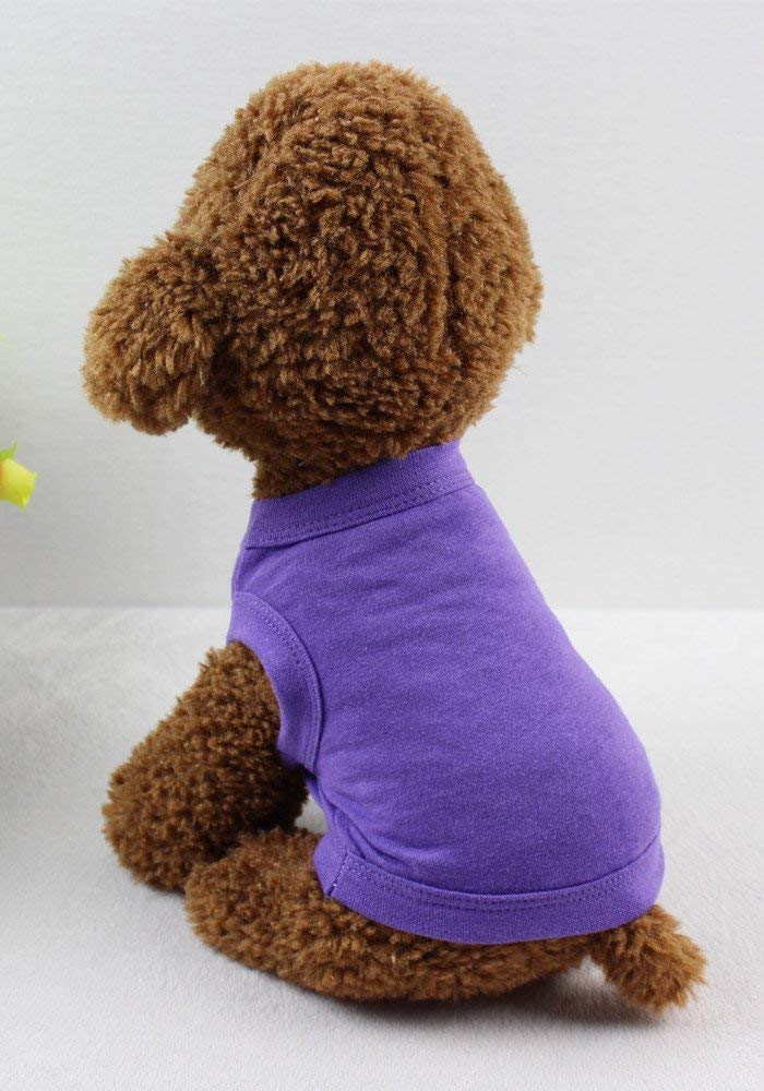 Alroman Dogs Shirts Purple Vest Clothing For Dogs Cats M Dog Vacation Shirt Male Female Dog Clothing Puppy Summer Clothes Girls Boys Cotton Summer Shirt Small Dog Cat Pet Clothes Vest T-Shirt Apparel