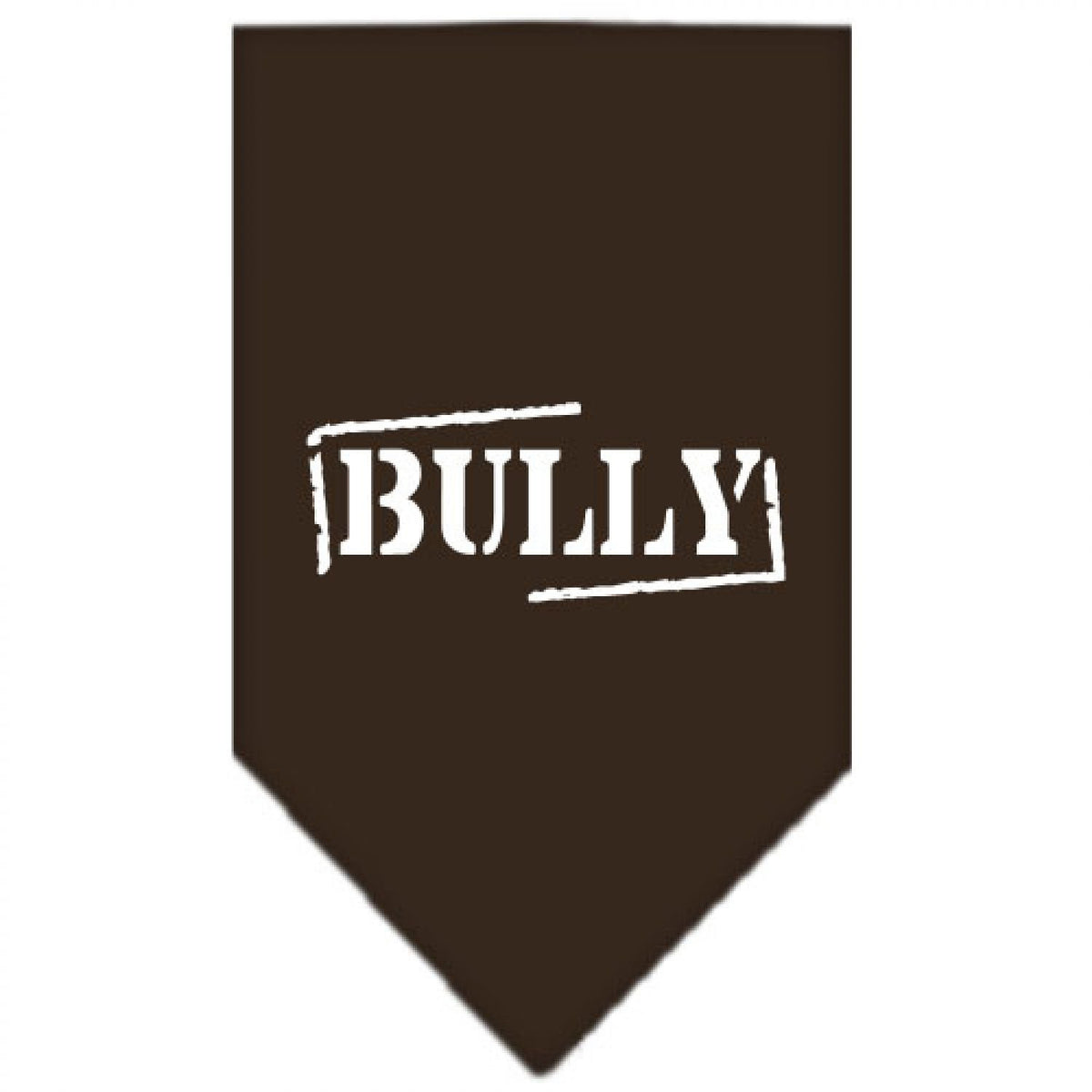 Pet and Dog Bandana Screen Printed, &quot;Bully&quot; Cocoa Small