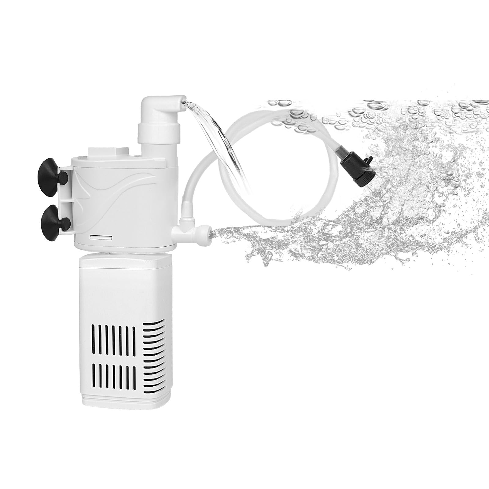 Qiqiwader The Fish Tank Filter Is Suitable For 10-40 Gallon Aquariums, Filtering/Oxygenating/Water Circulation. Built-In Biochem