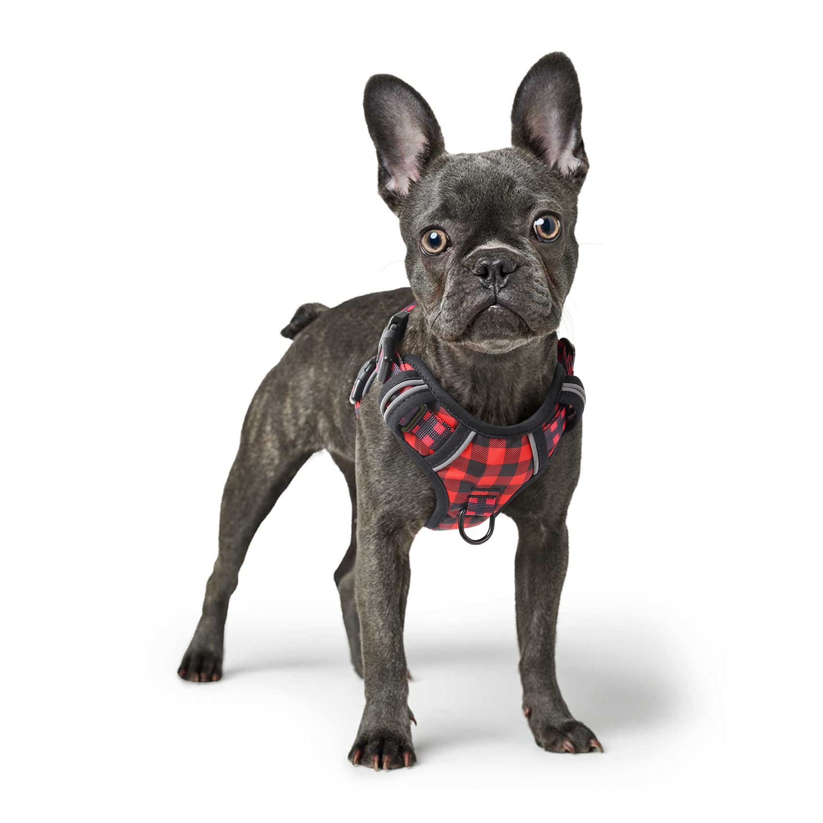 Timos Dog Harness Medium Sized,No Pull Dog Harness Adjustable Metal Rings 3 Buckles,Reflective No Choke with Easy Control Handle