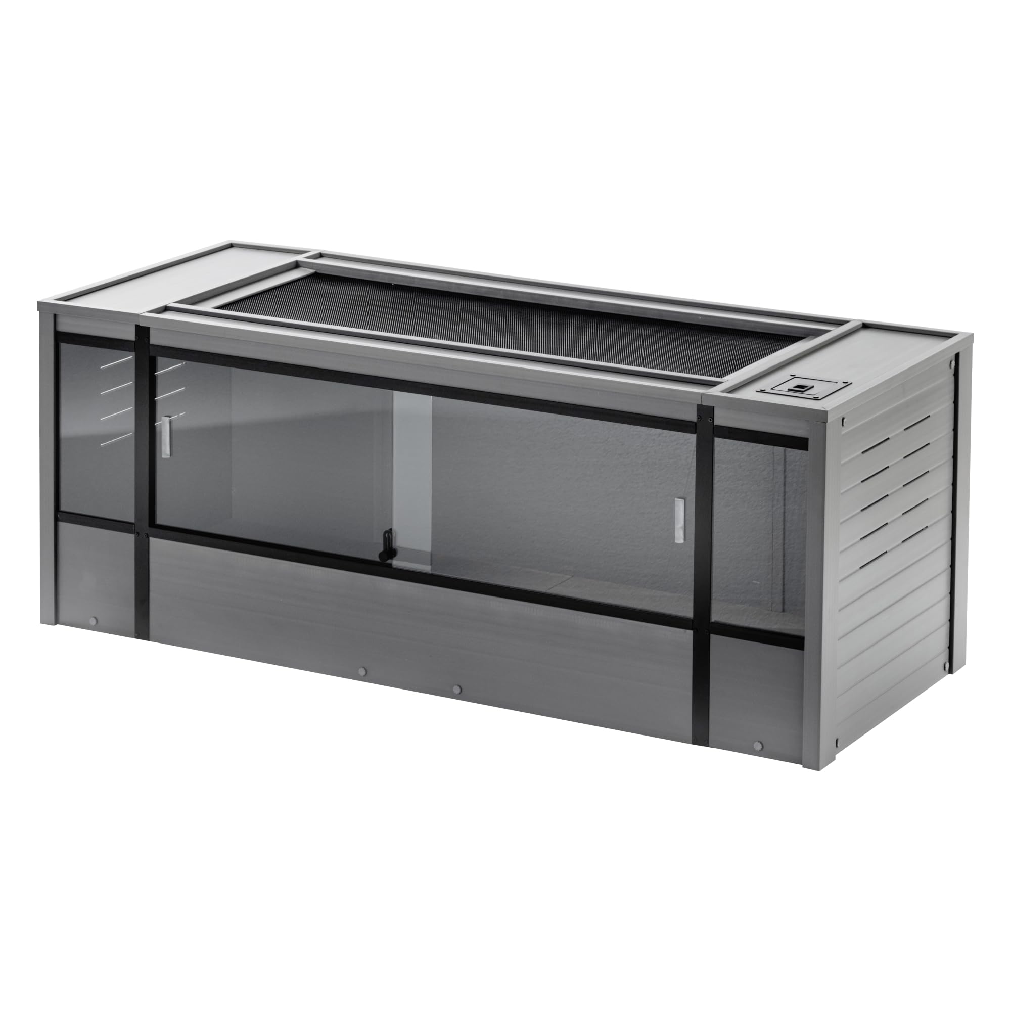 New Age Pet Ecoflex 60-Inch Mojave Reptile Lounge In Grey- Durable, Moisture-Resistant Wood Plastic Composite Habitat With Vente