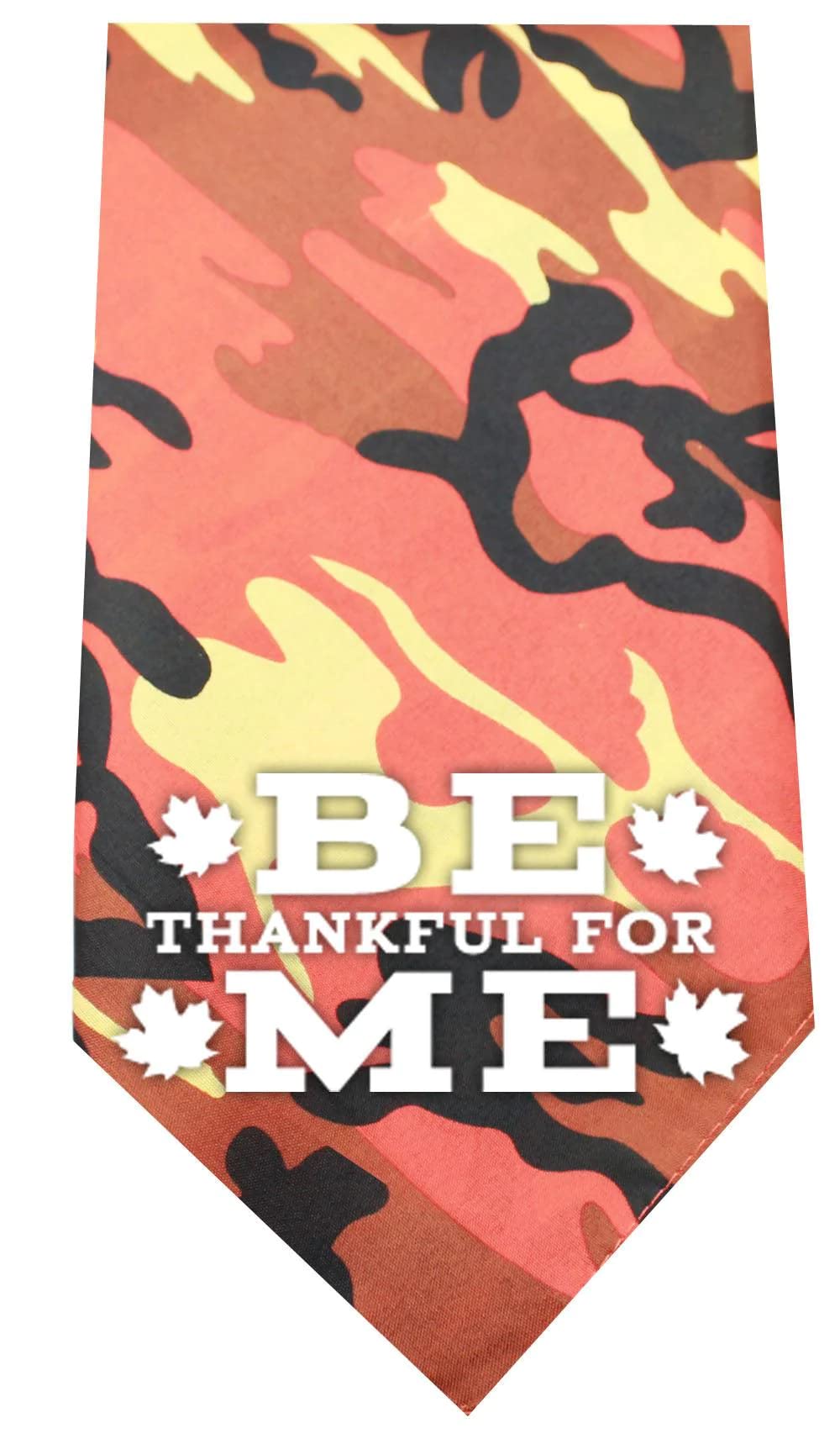 Mirage Pet Products Be Thankful for Me Screen Print Bandana, Large, Black
