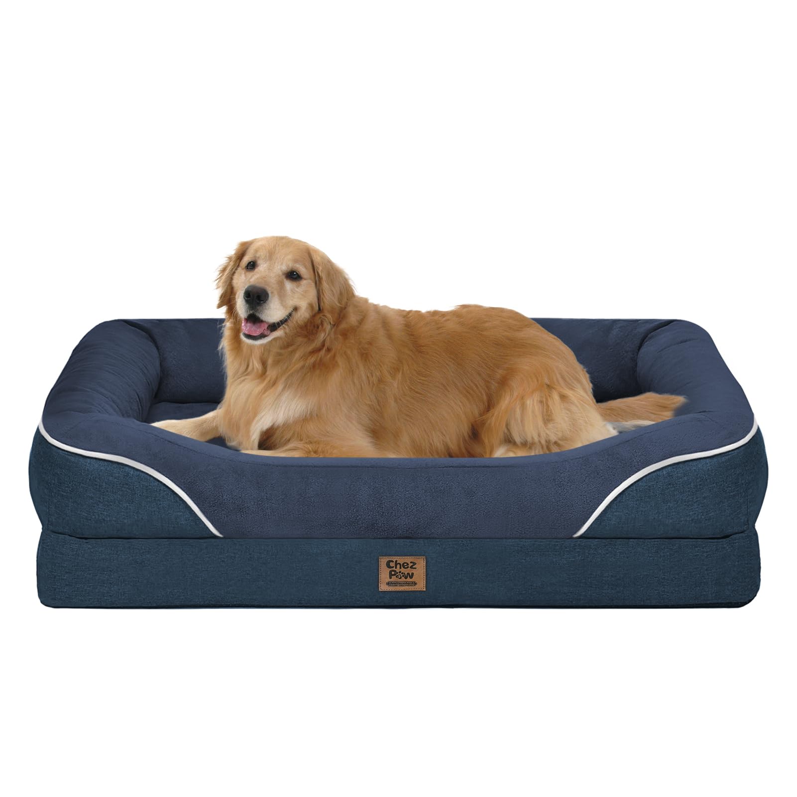 Removable Orthopedic Large Dog Bed -Xl Large Dog Beds With Washable Cover And Removable Bolsters Non-Slip Bottom & Waterproof Pe