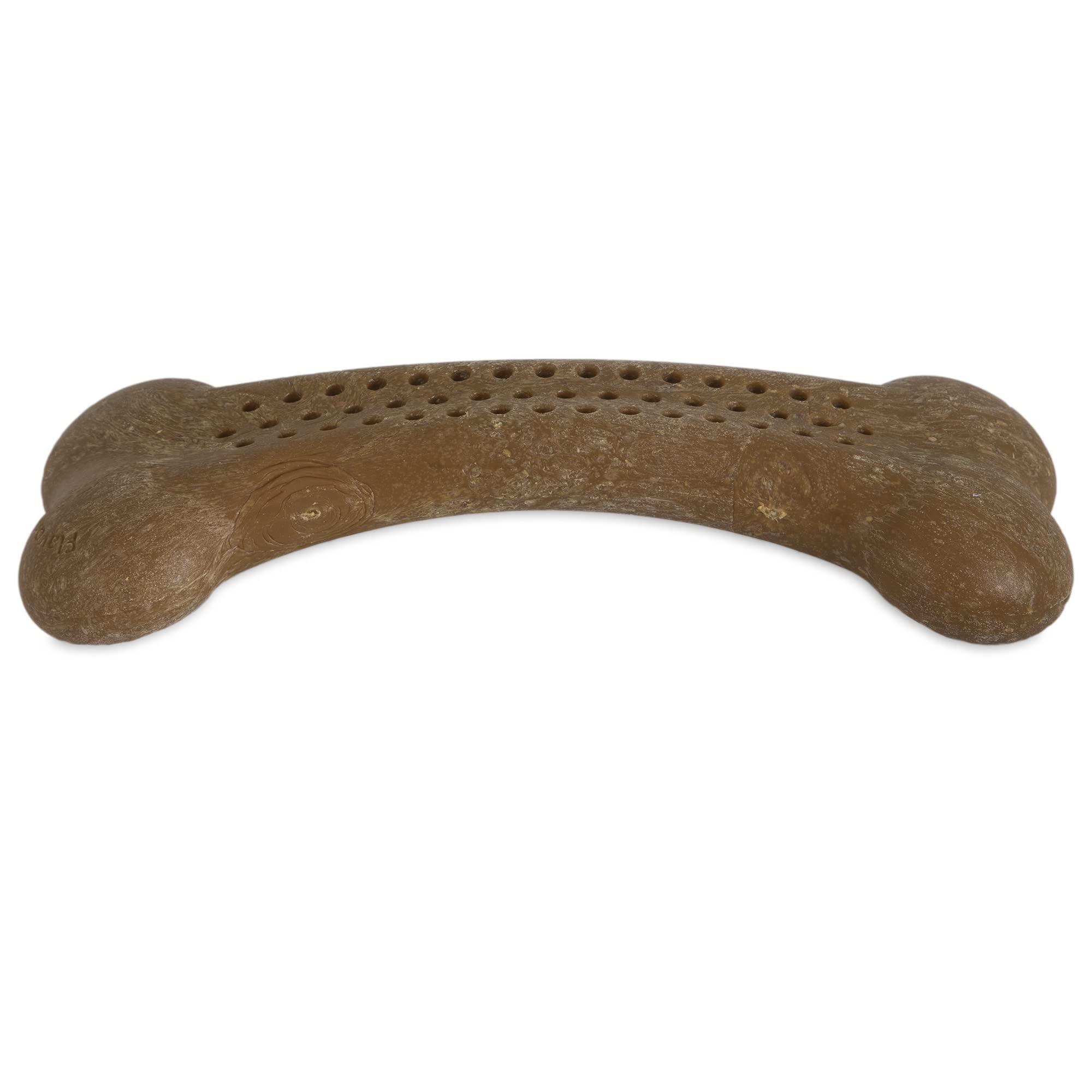 Pet Qwerks Flavorit Wood Barkbone - Fillable Dog Bone For Moderate Chewers - Mint Flavor - 6.75