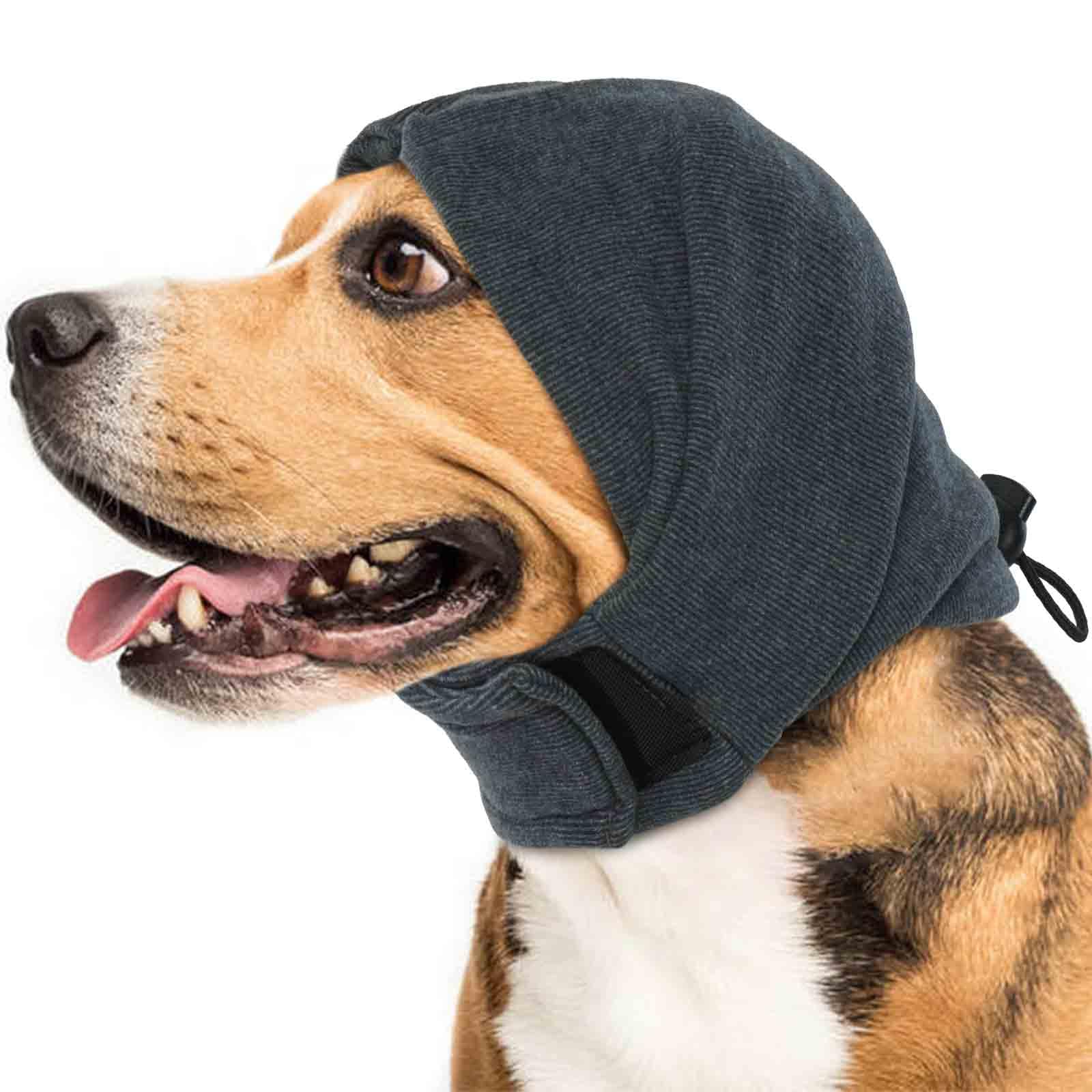Idomik Dog Calming Hoodie No Shake Ear Wraps For Dogs, Dog Ear Head Covers For Noise Reduction & Anxiety Relief, Dog Ear Headban