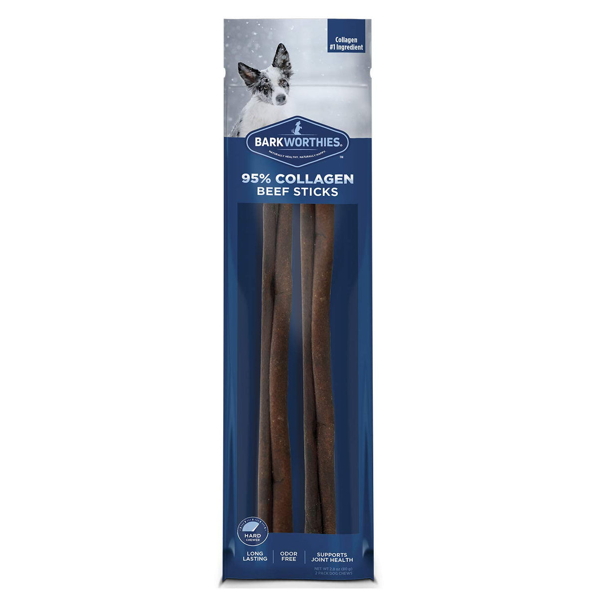 Barkworthies Collagen Sticks (12-Inch, 2-Count) - Great Tasting, Highly Digestible, Single Ingredient, Dog Chew