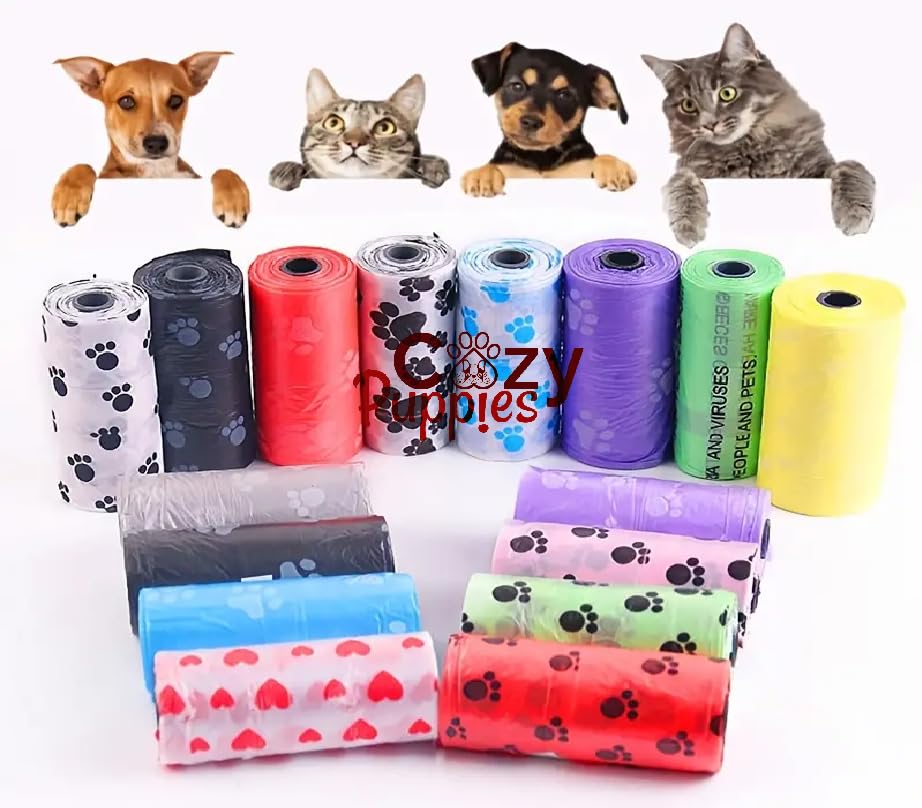 Pet Supplies Dog Poop Bags for Waste Refuse Cleanup, Doggy Roll Replacements for Outdoor Puppy Walking and Travel, Leak Proof an