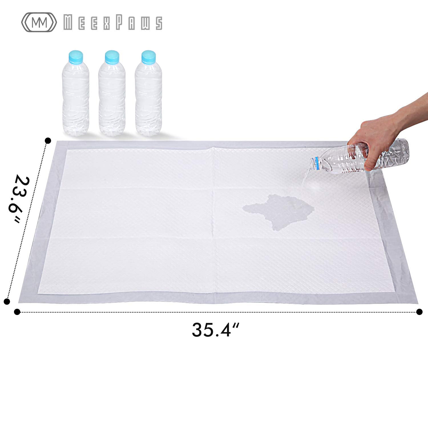 Meexpaws Dog Grass Pee Pads For Dogs With Tray, Large Size 34 By 23 In, 2 Dog Artificial Grass Pads, Indoor Dog Litter Box