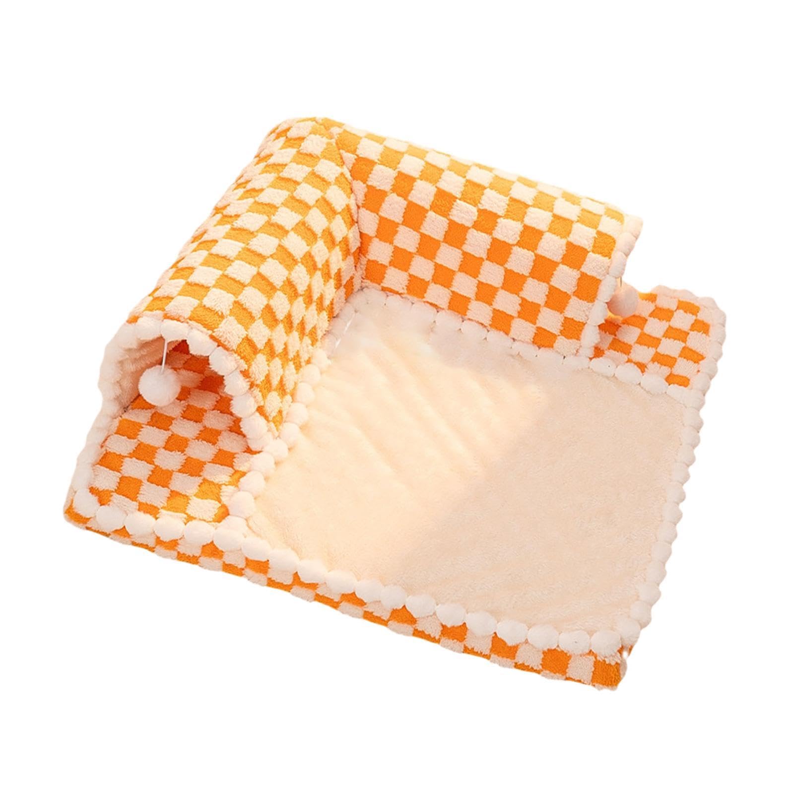 The Style Sutra 2 In 1 Cat Bed Play Tunnel With Ball Play Center For Small Medium Cats Bunny Orange L|Pet Supplies | Cat Supplie