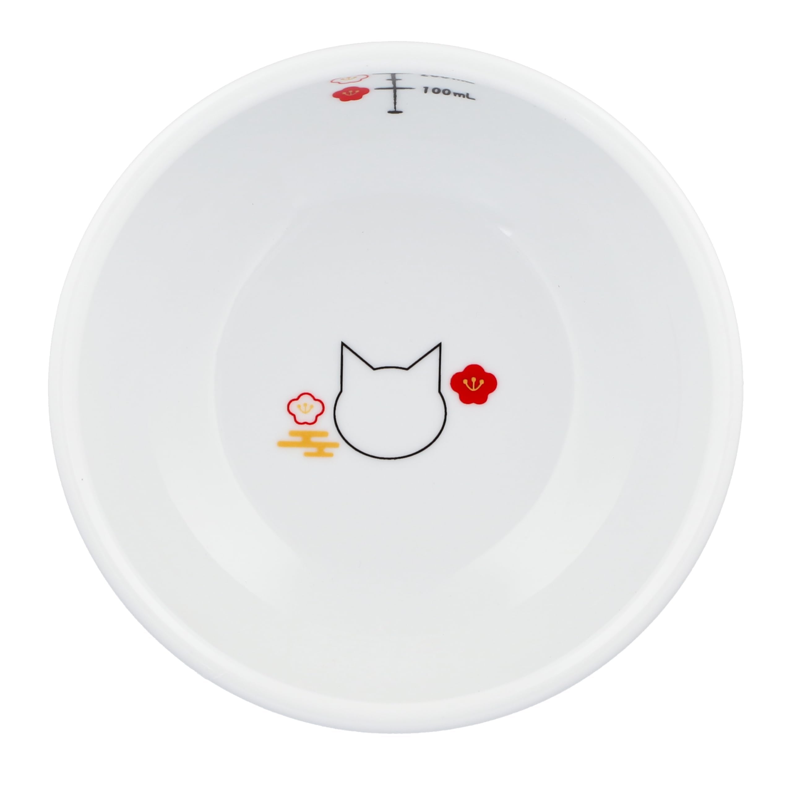 Necoichi Elevated Ceramic Cat Bowls for Indoor Cats - Raised Cat Food Bowl, Cat Water Bowl, Cute Lifted Cat Dishes for Food, Whi