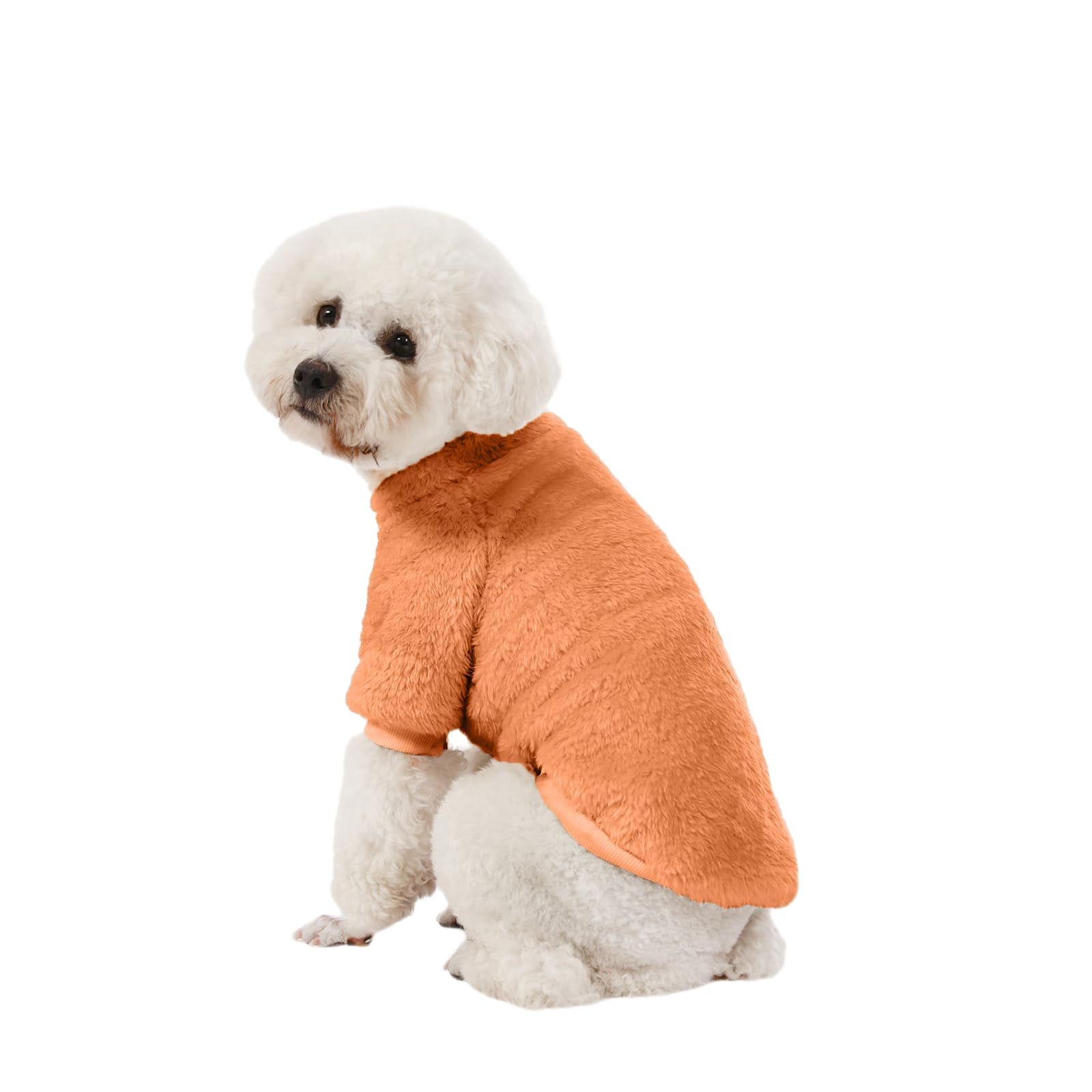 Kyaringtso Dog Sweater, 3 Pack Dog Sweaters For Small Dogs, Dog Clothes For Small Dogs Girl Boy, Ultra Soft And Warm Puppy Sweater Dog Coat For Winter Christmas (Orange+Coffee+Yellow, Xx-Small)