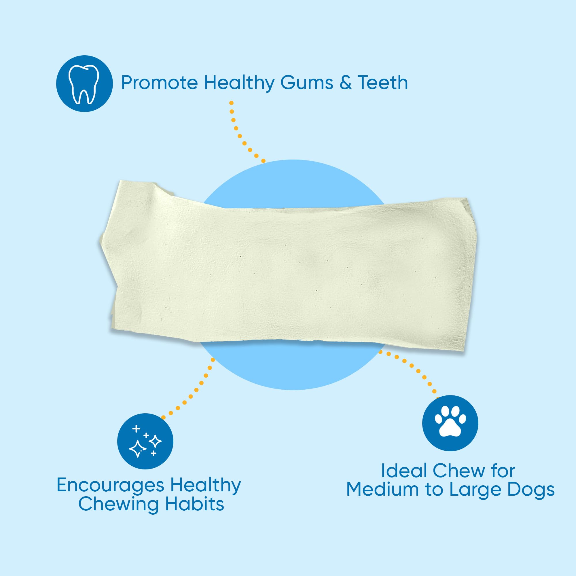 123 Treats Rawhide Chips, Premium Dog Chews from Natural Grass Fed Livestock with No Hormones, Additives or Chemicals, Tasty Lon