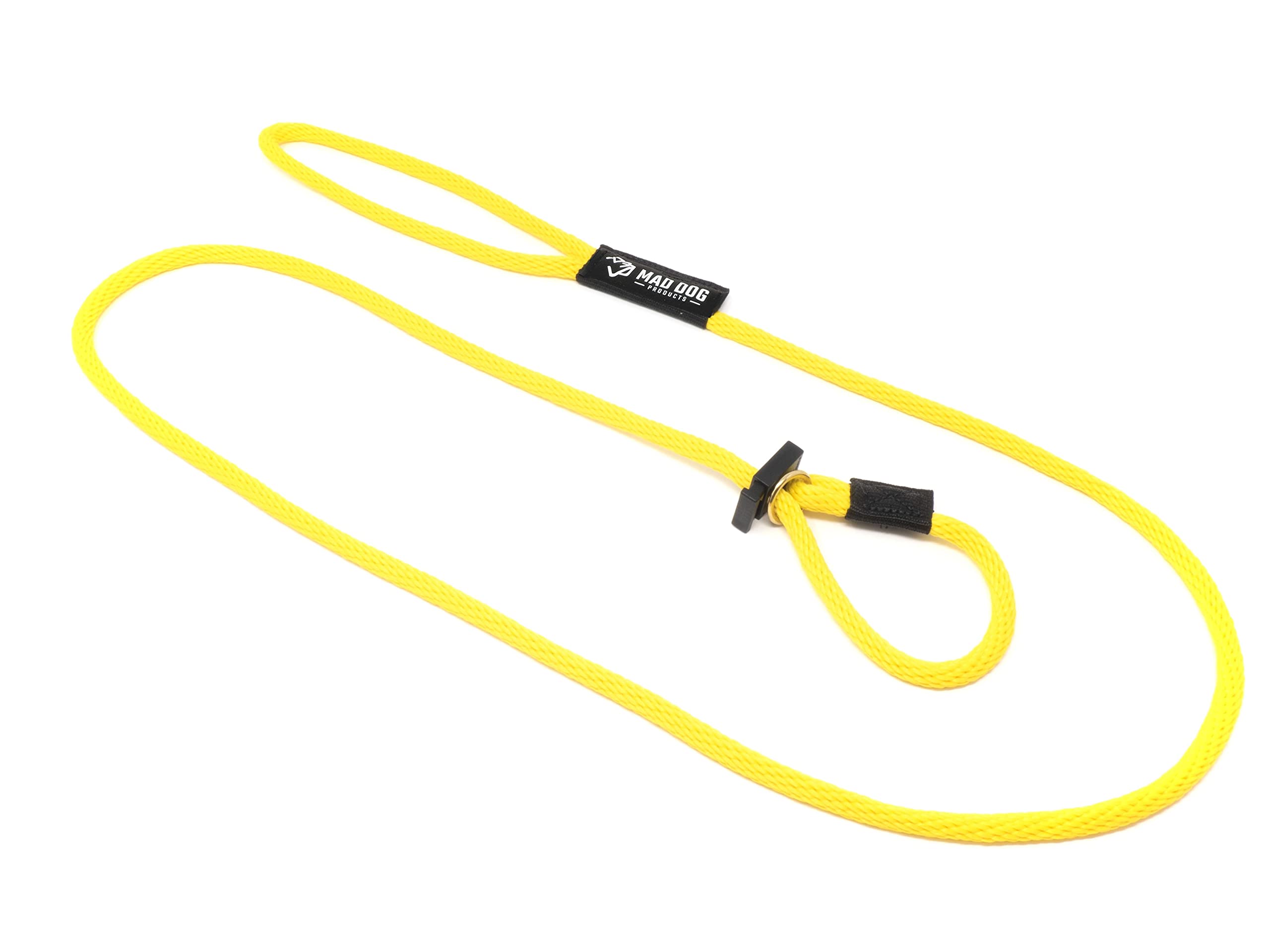 Mad Dog Products English Slip Dog Lead | 1/2 Inch X 10 Feet | Yellow