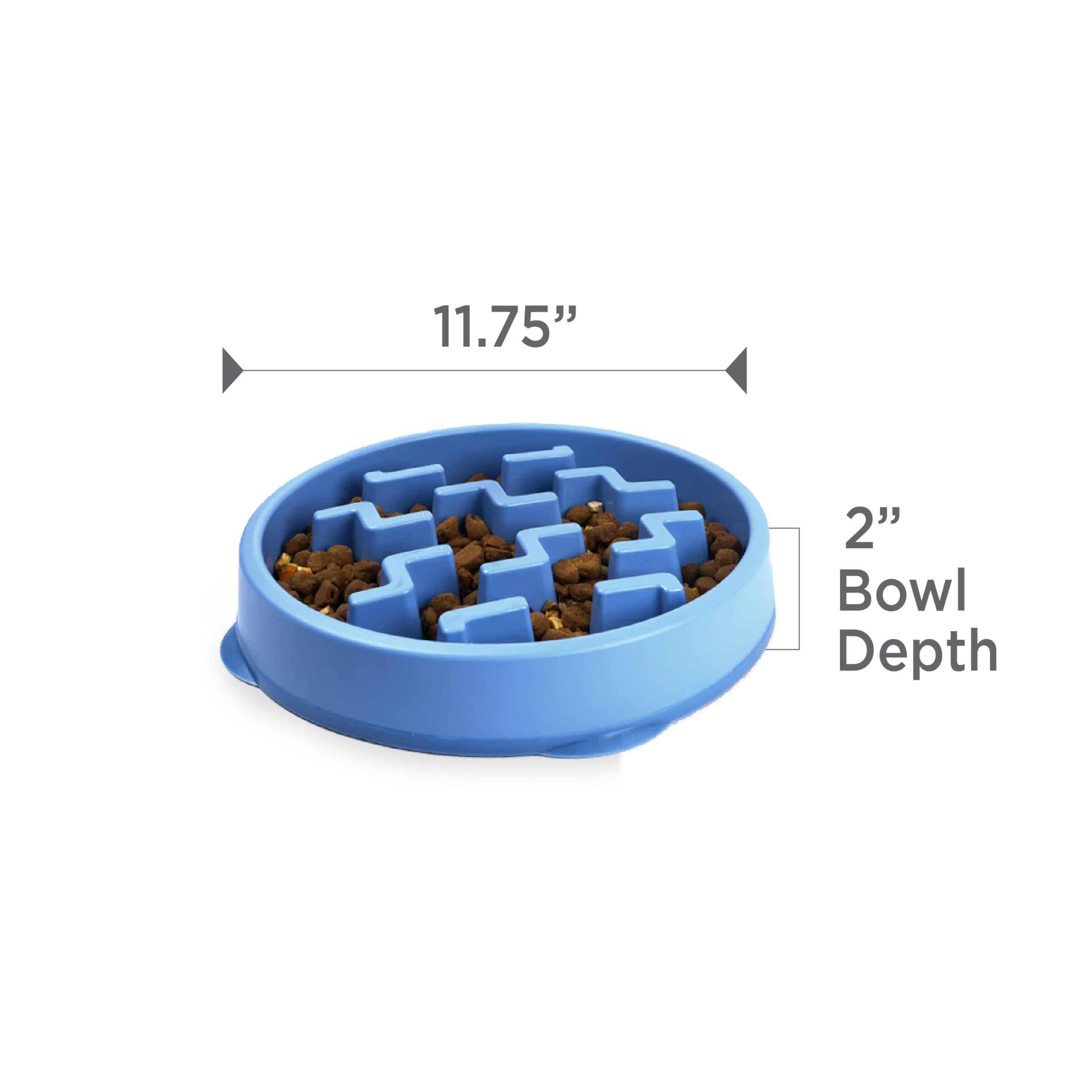 Outward Hound Fun Feeder Slo Bowl, Large Slow Feeder Dog Bowl, 4 Cups, Blue