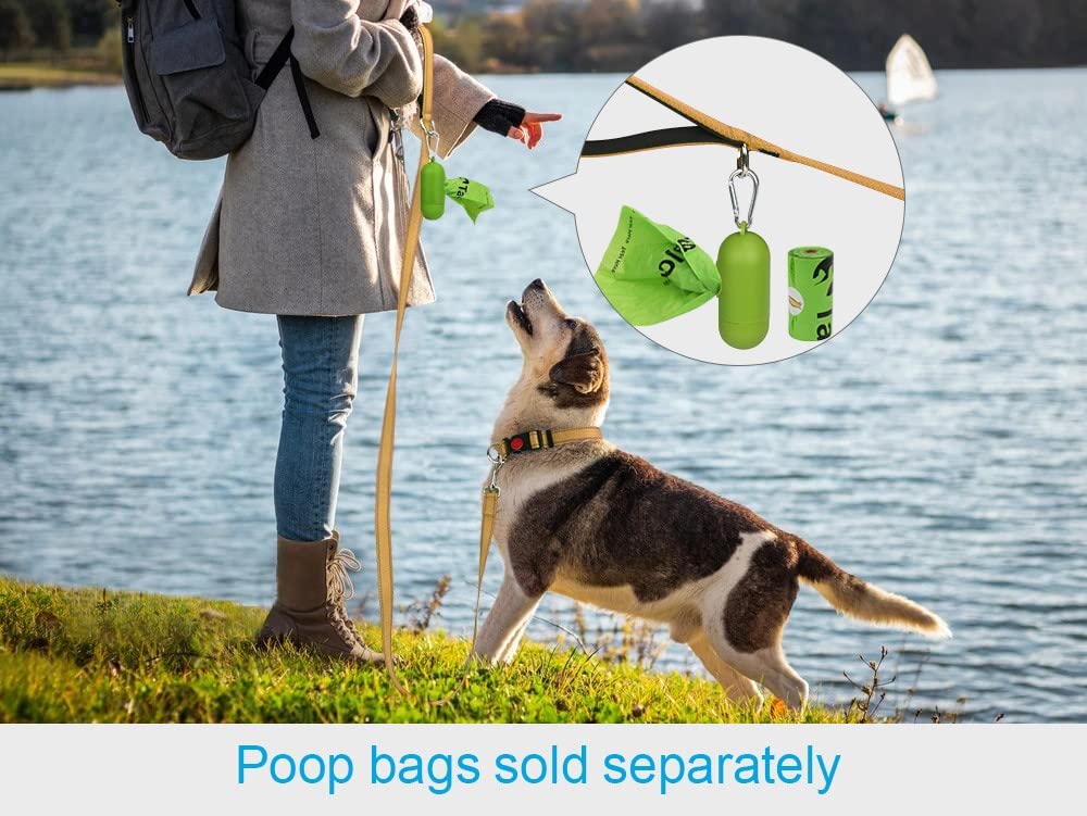 Taglory Nylon Dog Leash 6Ft, Soft Padded Handle Pet Reflective Leashes For Puppy Small Medium Dogs Walking & Training,Tan