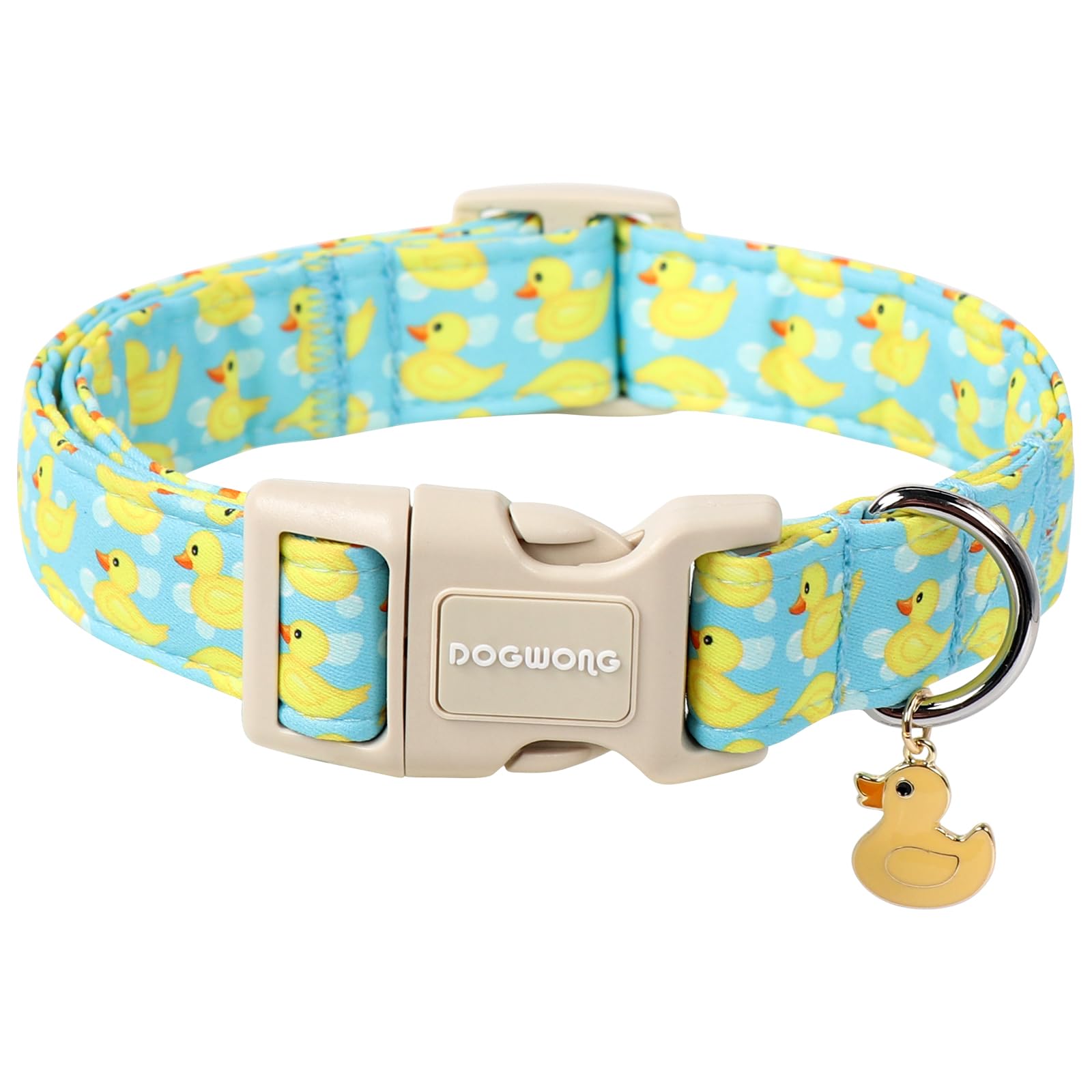 Dogwong Duck Cotton Dog Collar, Summer Cute Dog Collar Durable Soft Beachy Pet Dog Collars Puppy Necklace For Small Medium Large