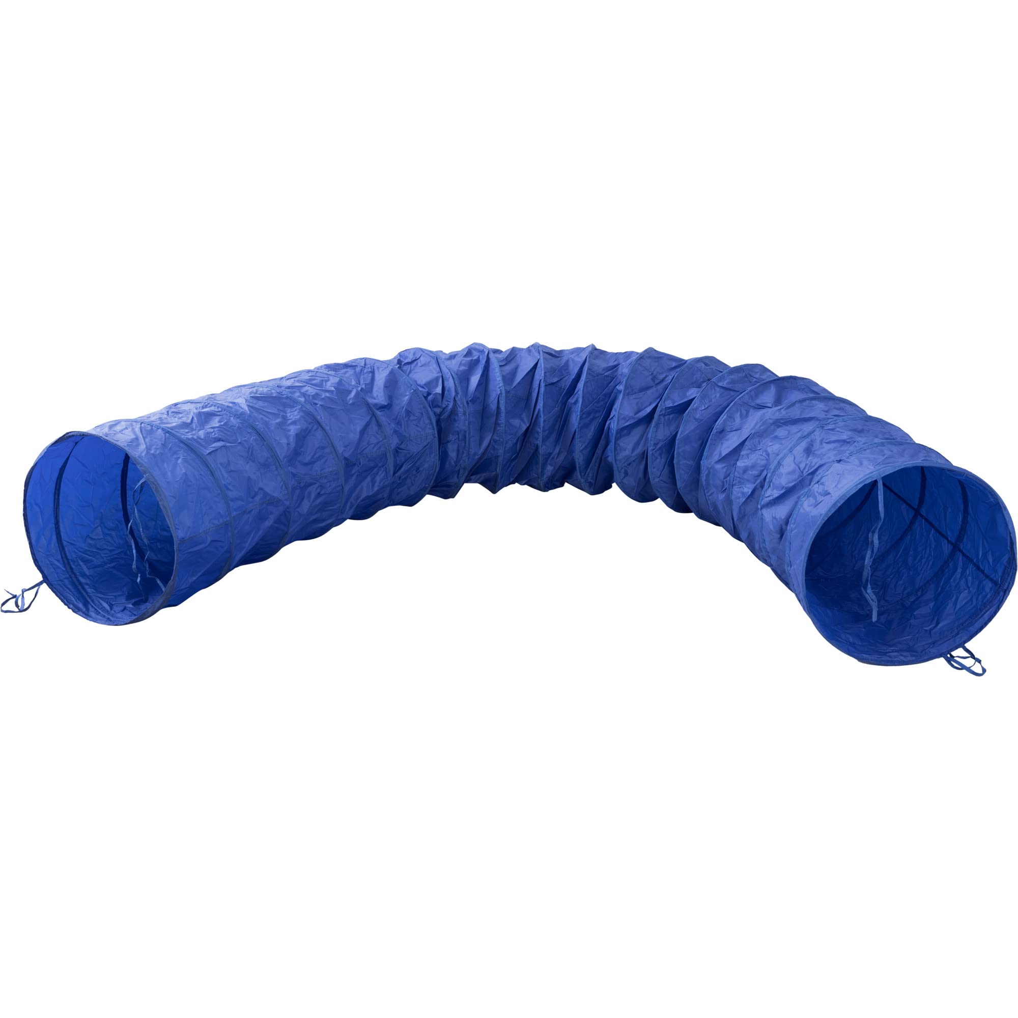 TRIXIE Dog Agility Tunnel - Portable 196.9" Long, 23.6" Diameter, Blue Polyester Training Equipment for Large Dogs, Model 3211