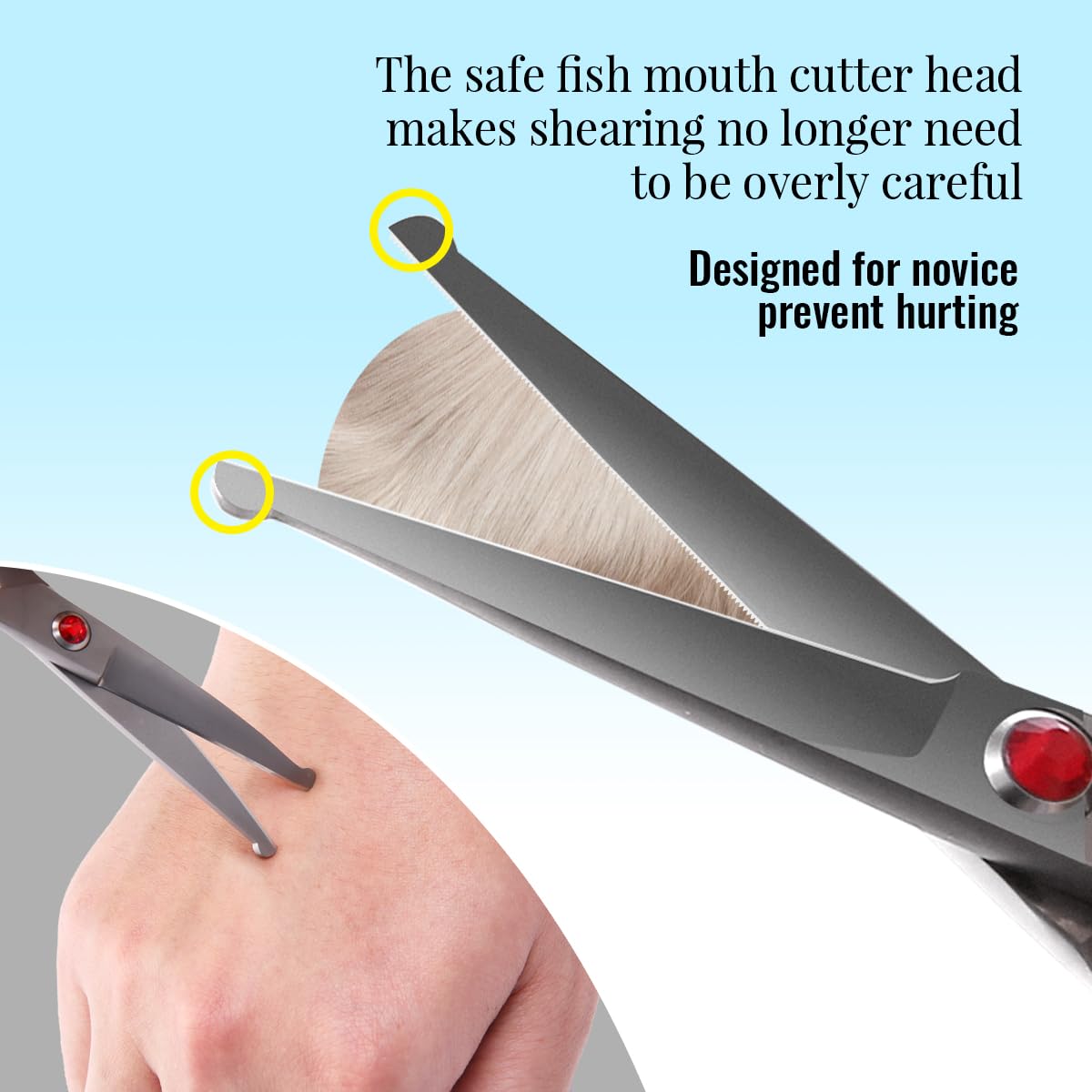 Fogosp 4.5'' Dog Grooming Scissors - 3 Pcs Curved & Straight Thinning Shears For Small Dogs & Cats - Japan 440C Stainless Steel