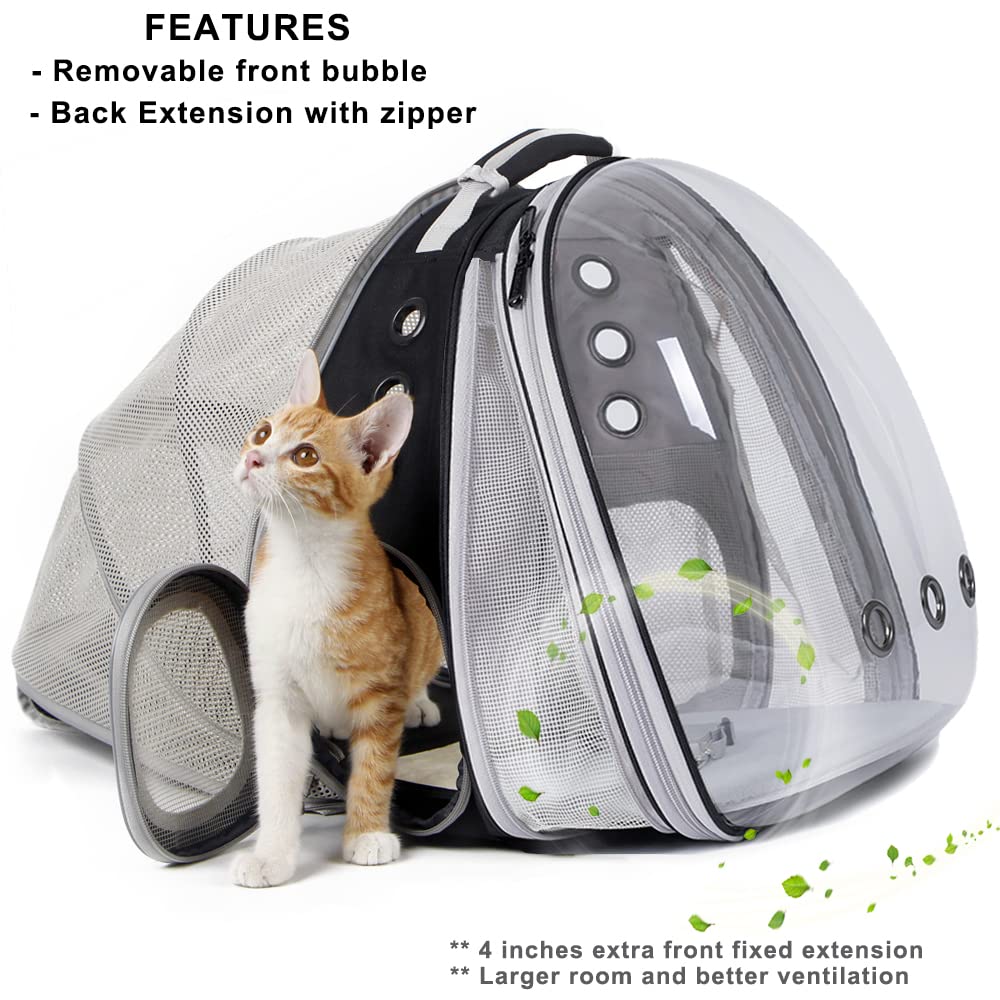 Dual Expandable Cat Backpack Carrier, Fit Up To 20 Lbs, Expandable Pet Carrier Backpack For Large Fat Cat And Small Puppy