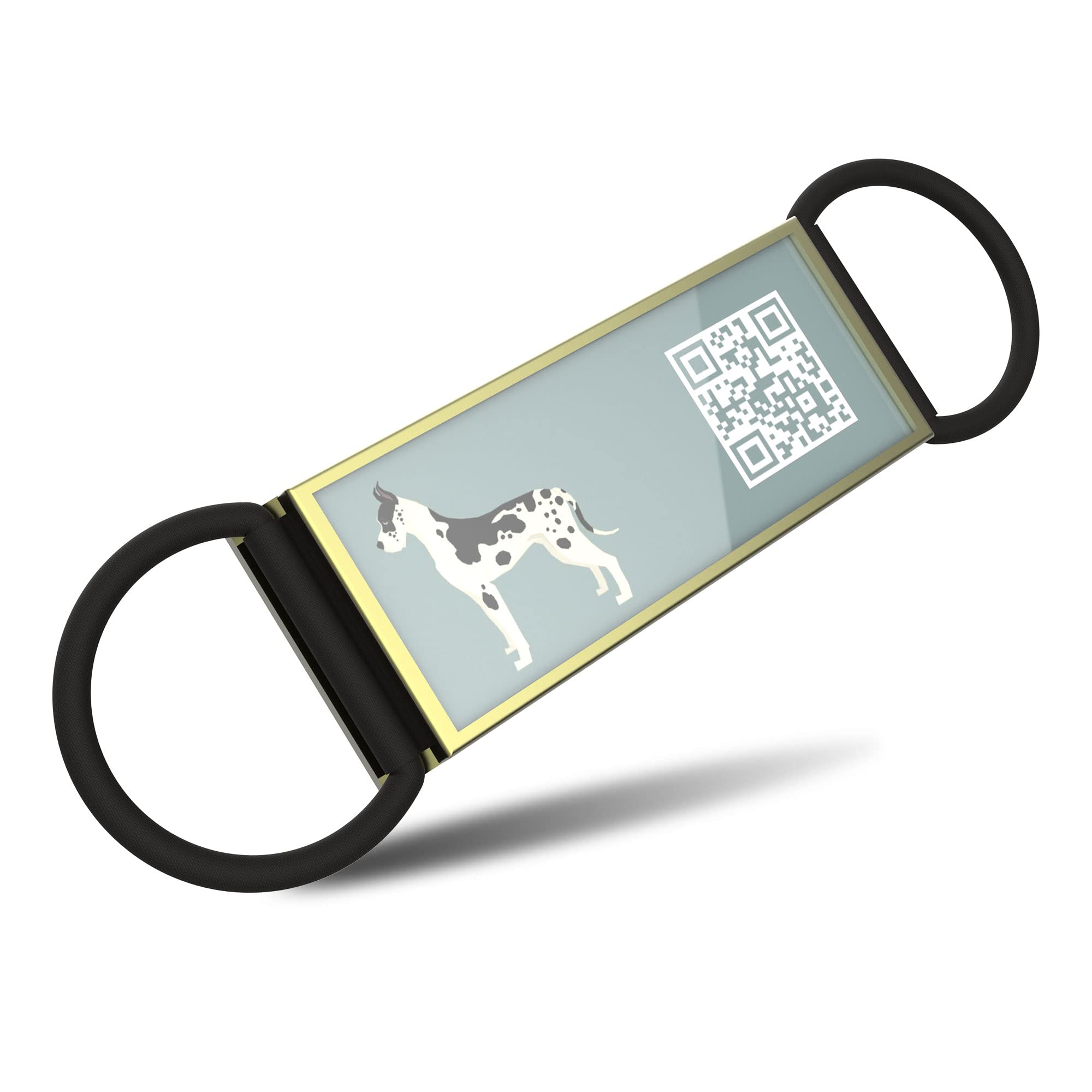 Disontag Qr Code Dog Tags Personalized Dog Tags, Slide-On Dog Id Tag Custom Dog Pet Tags, Online Pet Page Prevent Lost/Modifiable Great Dane Gifts