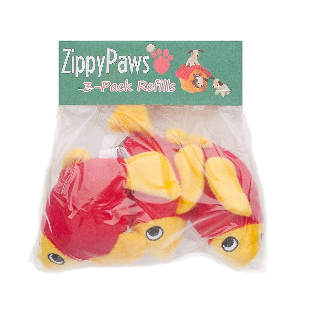 Zippypaws - Sea Buddies Burrow, Interactive Squeaky Hide And Seek Plush Dog Toy - Fish Miniz, 3 Pack