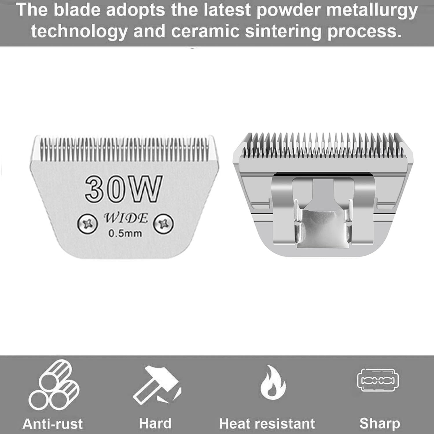 Wide Blades For Dog Grooming Blades Compatible With Andis Dog Clippers,30W Dog Clipper Blades Compatible With Oster A5,Wahl Km10