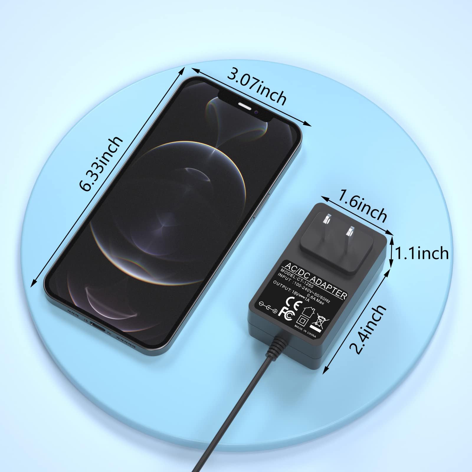 Vhbw Replacement For Petsafe Scoopfree Litter Box Power Cord 10Ft Compatible With Petsafe Automatic Self-Cleaning Rfa-516 Pal00-14243, Pal00-15342, Pal00-14242 Power Adapter