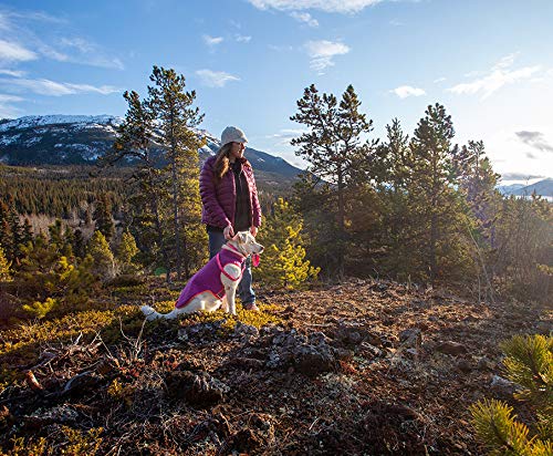 Rc Pet Products Tundra Fleece Dog Coat, Cold Weather Dog Jacket, Size 14, Mulberry/Hot Coral