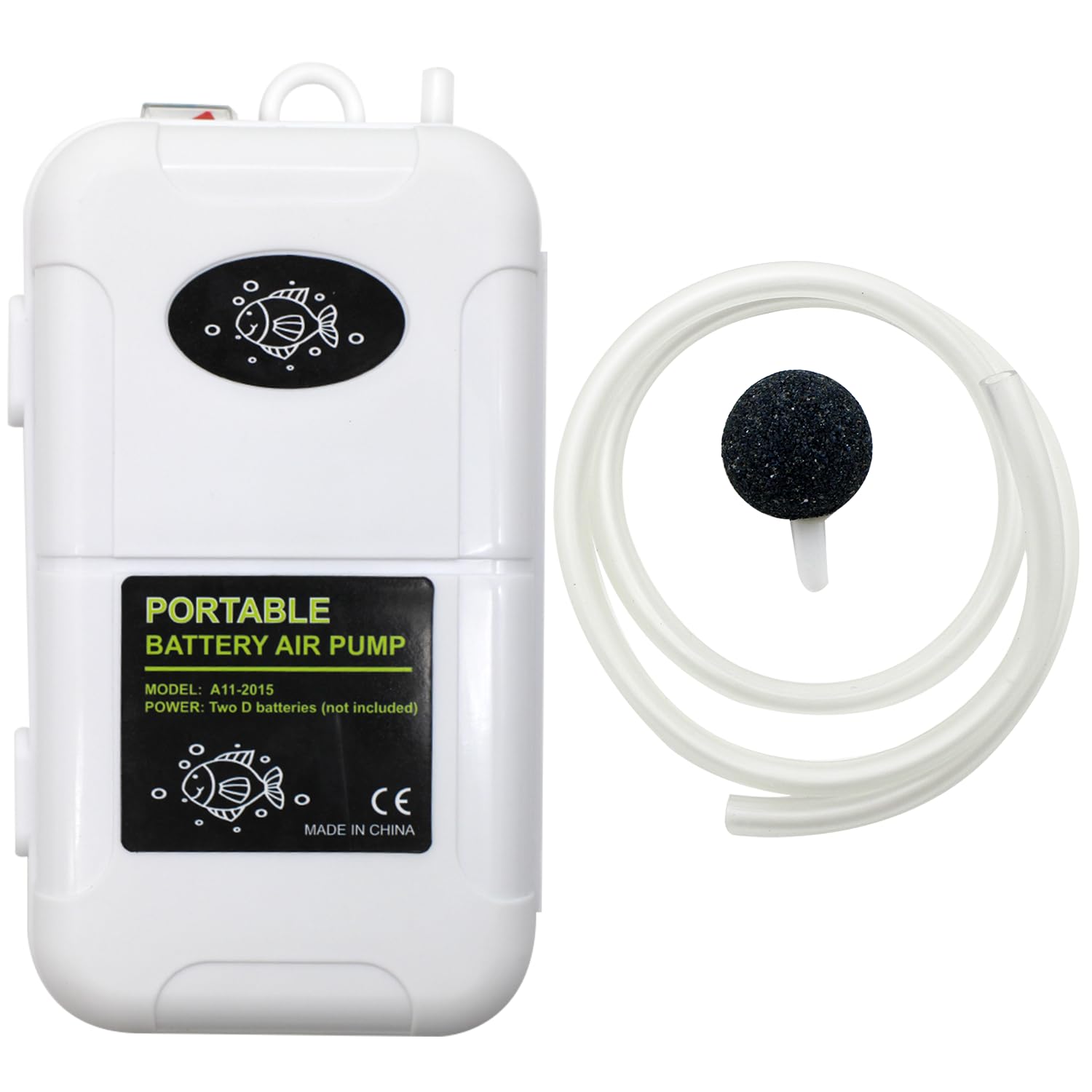 Makerele Mini Aquarium Portable Battery Air Pump For 6 Gallon Fish Tanks Aerator Pump With Bracket Airline Tubing Air Stone Cont