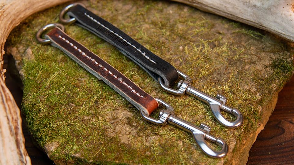 Brown Leather Pull Tab W/Stainless Steel Hardware