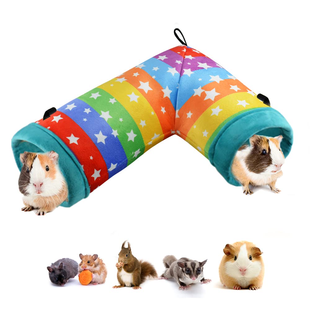 Guinea Pig Hanging Tunnel-HOMEYA Guinea Pig Hideout,2-in-1 Function of Small Animal Hammock&Cozy Bed Nest,Hanging Toys and Cage 